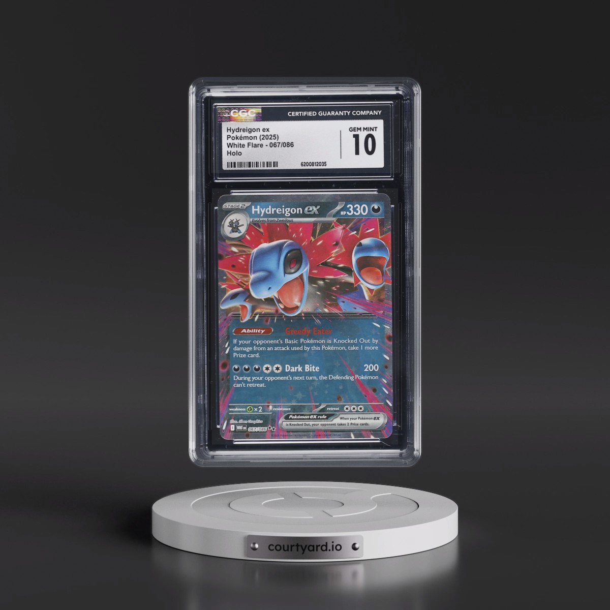 2025 White Flare - WHT EN #067/086 Hydreigon ex - Holo (CGC 10 GEM MINT)