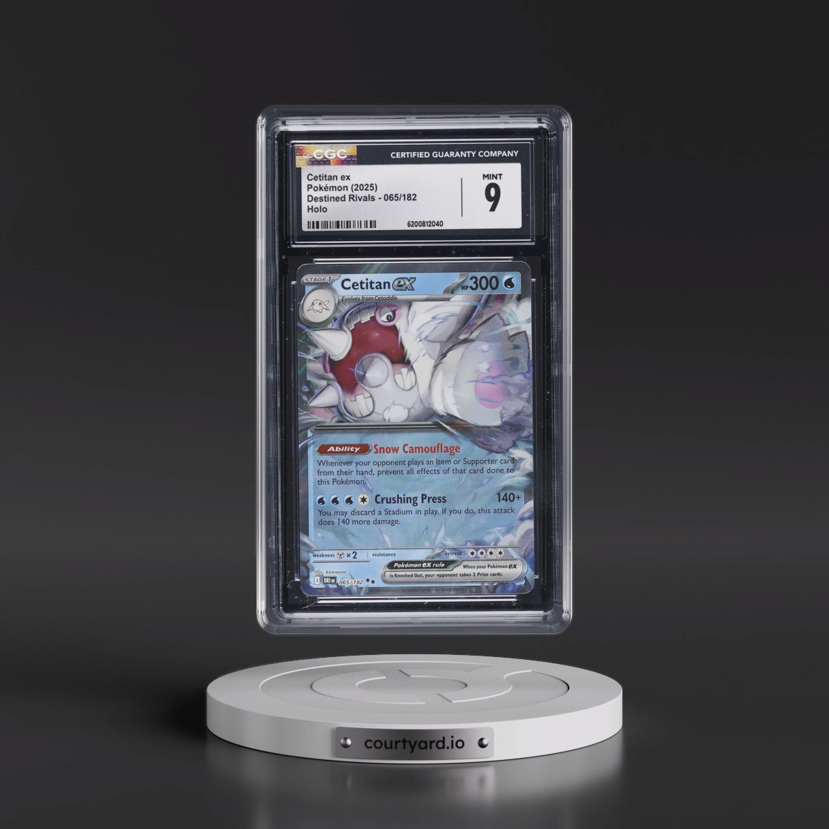 2025 Destined Rivals - DRI EN #065/182 Cetitan ex - Holo (CGC 9 MINT)
