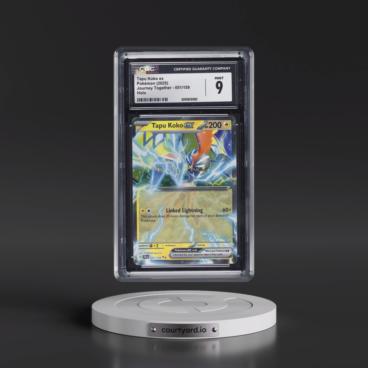2024 Journey Together - JTG EN Tapu Koko ex - Holo #051/159 CGC 9