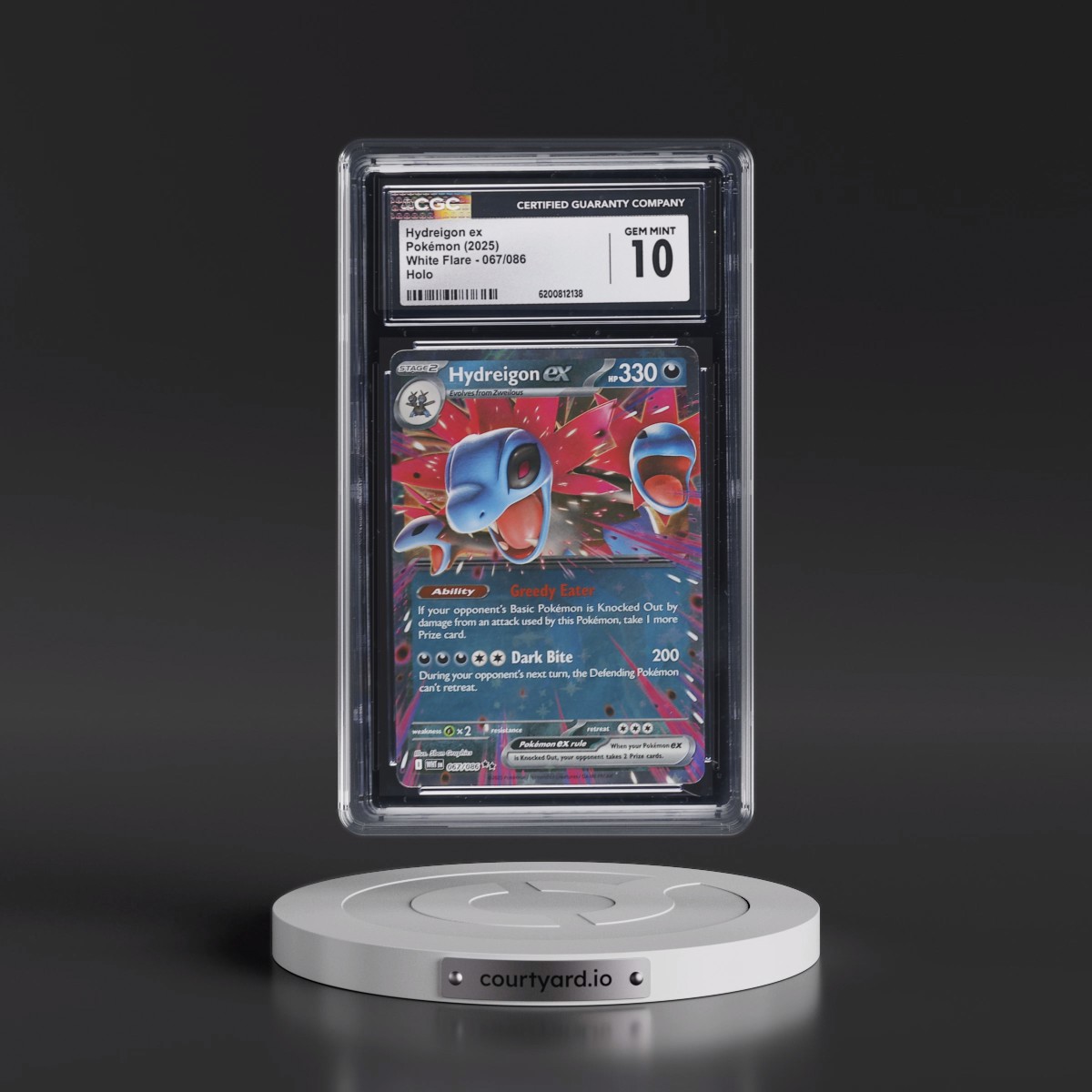 2025 White Flare - WHT EN #067/086 Hydreigon ex - Holo (CGC 10 GEM MINT)