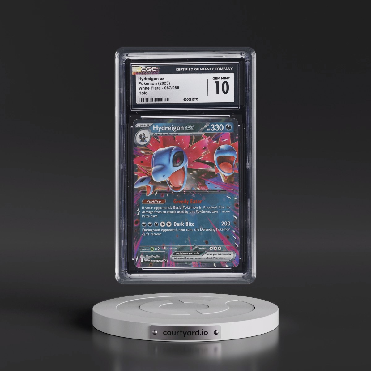 2025 White Flare - WHT EN #067/086 Hydreigon ex - Holo (CGC 10 GEM MINT)