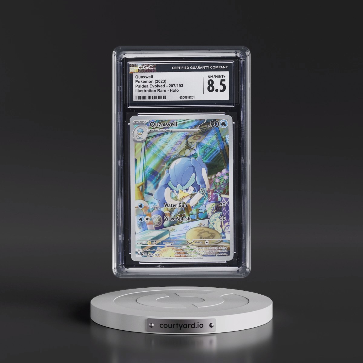 2023 Paldea Evolved - PAL EN Quaxwell - Illustration Rare Holo #207/193 CGC 8.5