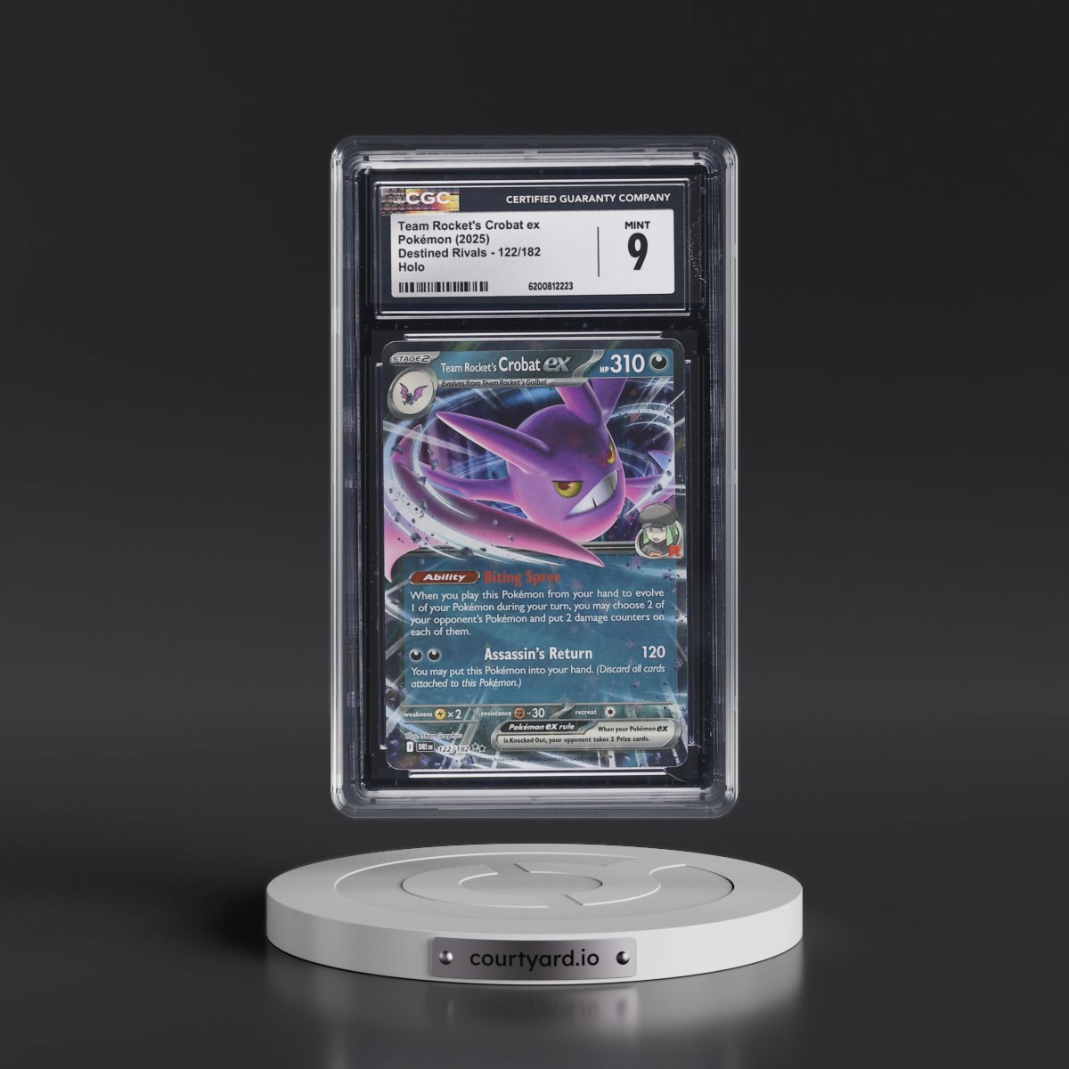 2025 Destined Rivals - DRI EN #122/182 Team Rocket's Crobat ex - Holo (CGC 9 MINT)