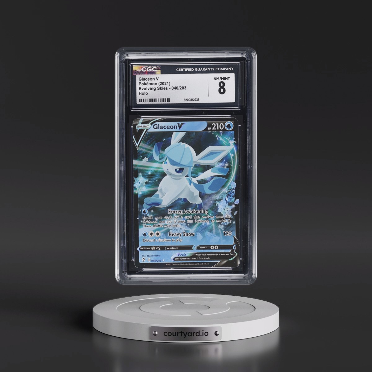 2021 Evolving Skies #040/203 Glaceon V - Holo (CGC 8 NM-MT)