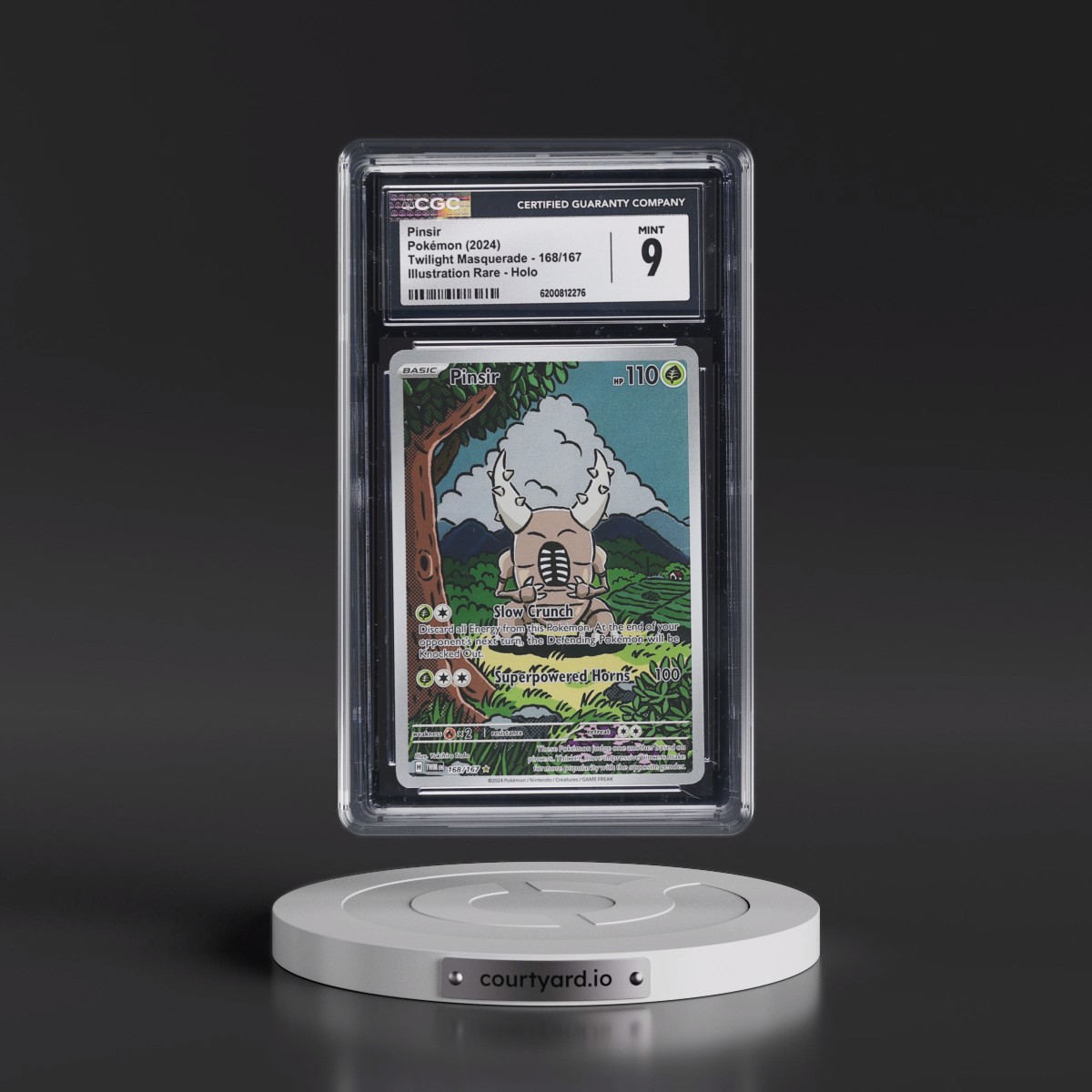 2024 Twilight Masquerade - TWM EN #168/167 Pinsir - Illustration Rare Holo (CGC 9 MINT)
