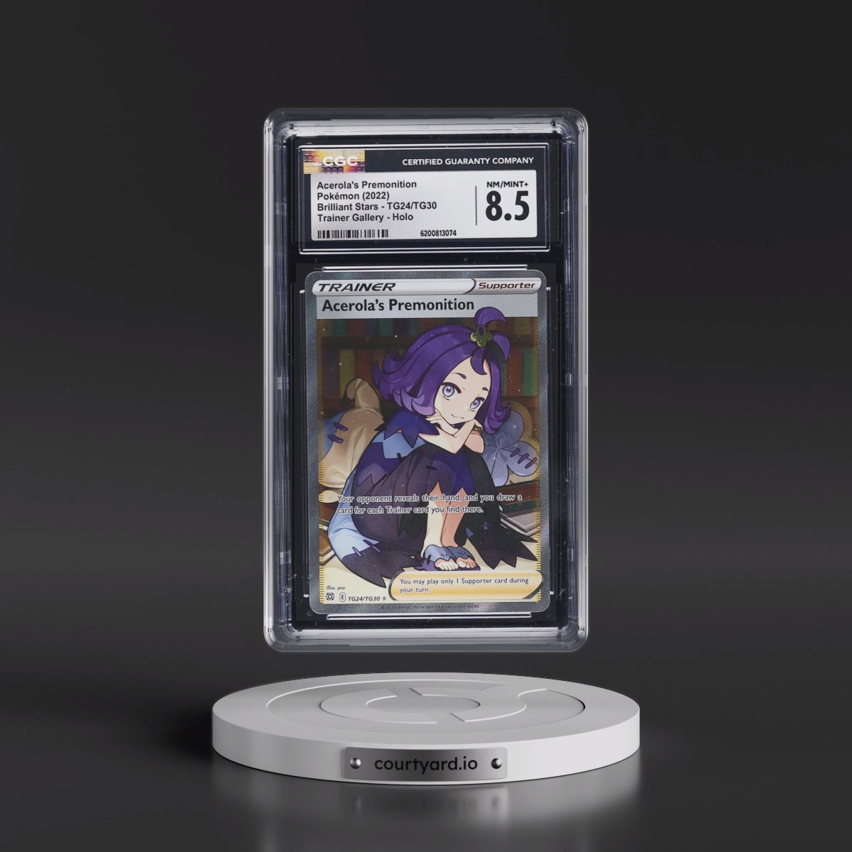 2022 Brilliant Stars #TG24/TG30 Acerola's Premonition - Trainer Gallery Holo (CGC 8.5 NM-MT+)