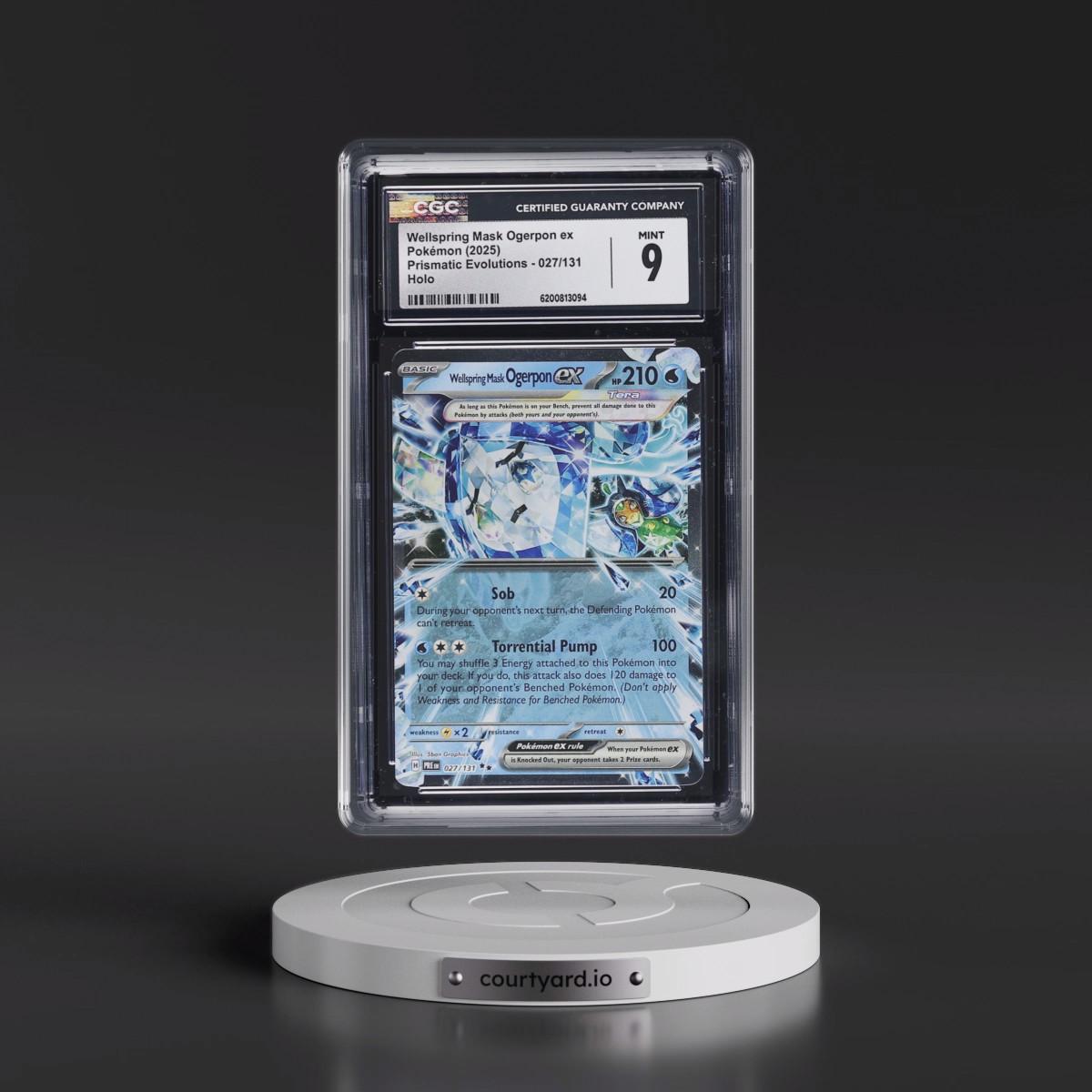 2024 Prismatic Evolutions - PRE EN Wellspring Mask Ogerpon ex - Holo #027/131 CGC 9