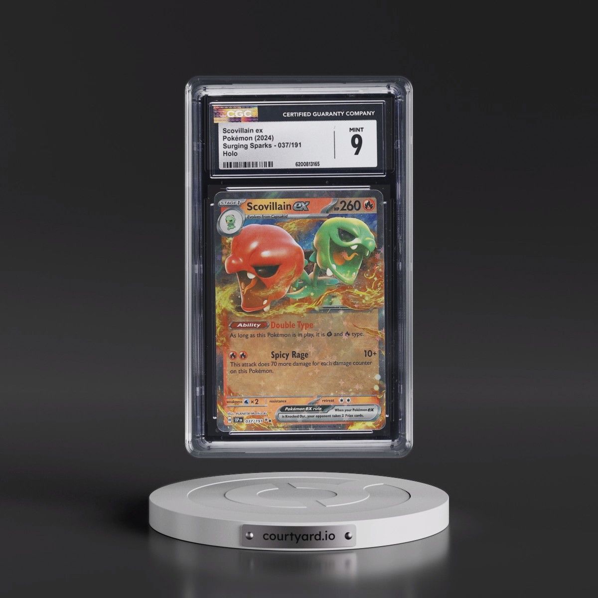 2024 Surging Sparks - SSP EN #037/191 Scovillain ex - Holo (CGC 9 MINT)