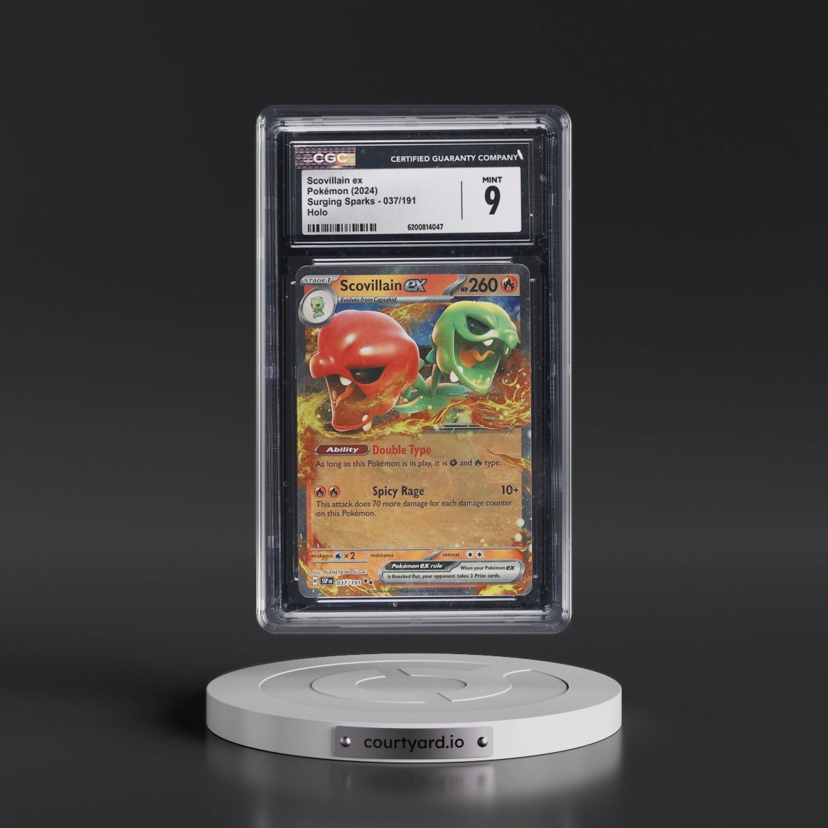 2024 Surging Sparks - SSP EN #037/191 Scovillain ex - Holo (CGC 9 MINT)