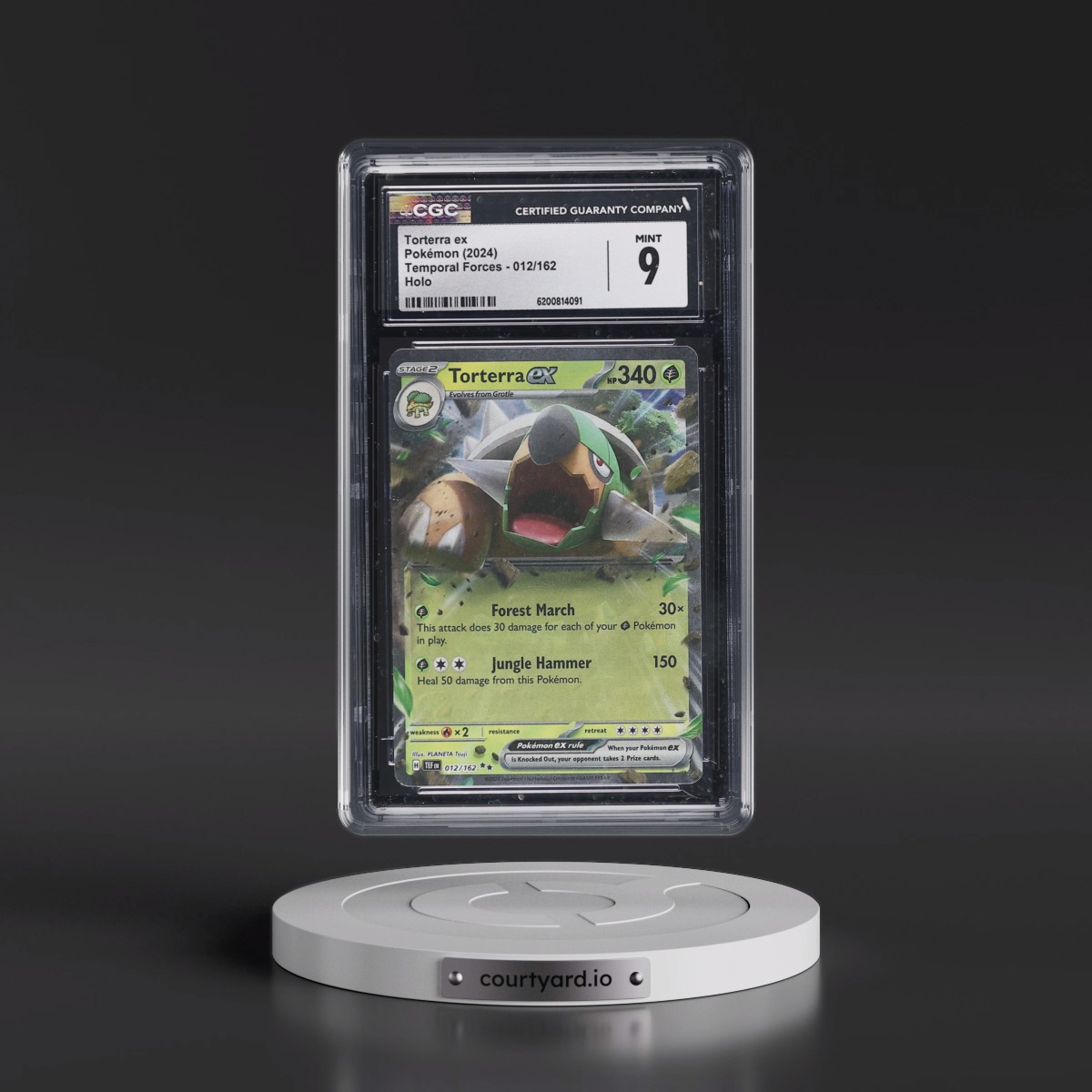 2023 Temporal Forces - TEF EN #012/162 Torterra ex - Holo (CGC 9 MINT)