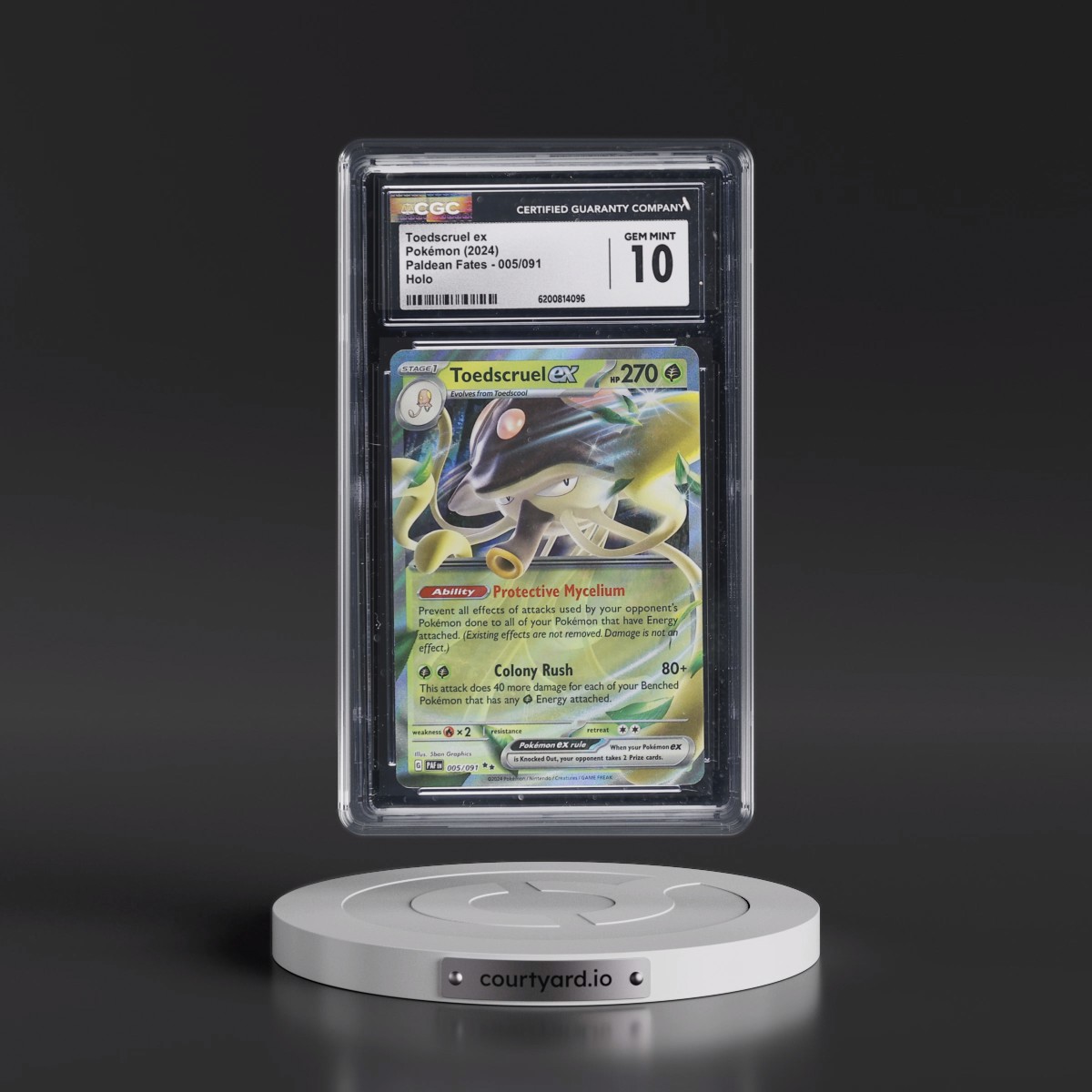 2024 Paldean Fates - PAF EN Toedscruel ex - Holo #005/091 CGC 10