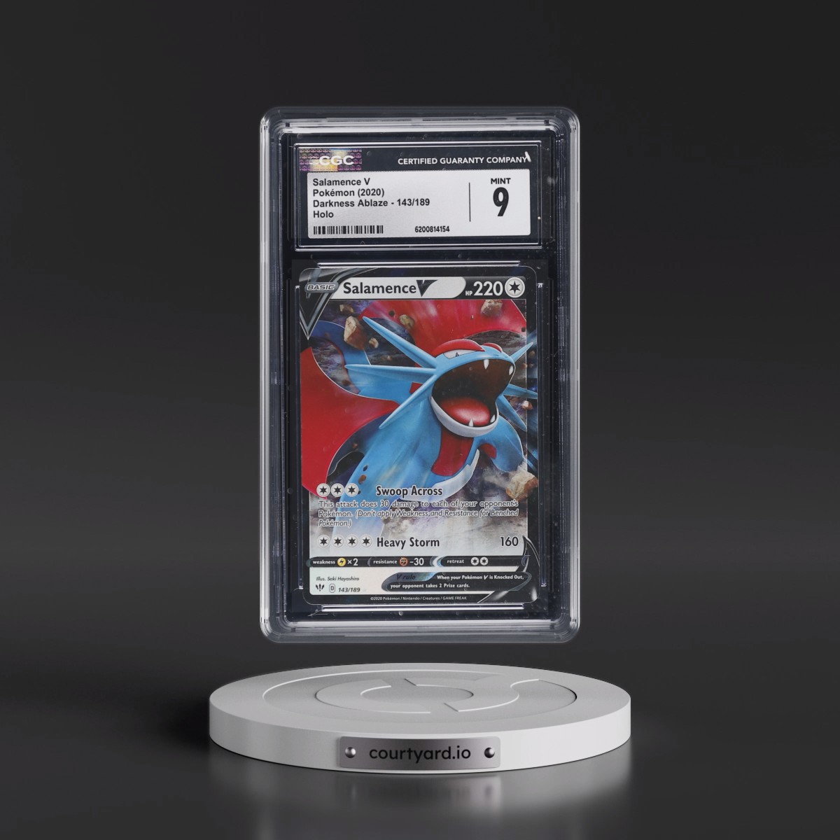 2020 Darkness Ablaze #143/189 Salamence V - Holo (CGC 9 MINT)