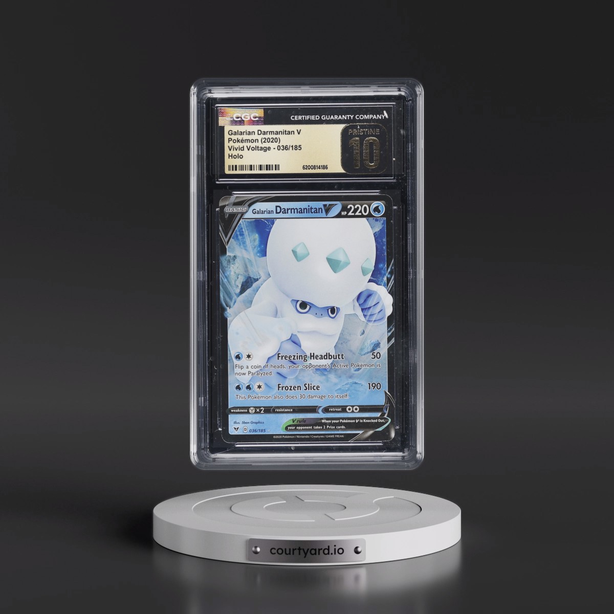 2020 Vivid Voltage #036/185 Galarian Darmanitan V - Holo (CGC 10 PRISTINE)