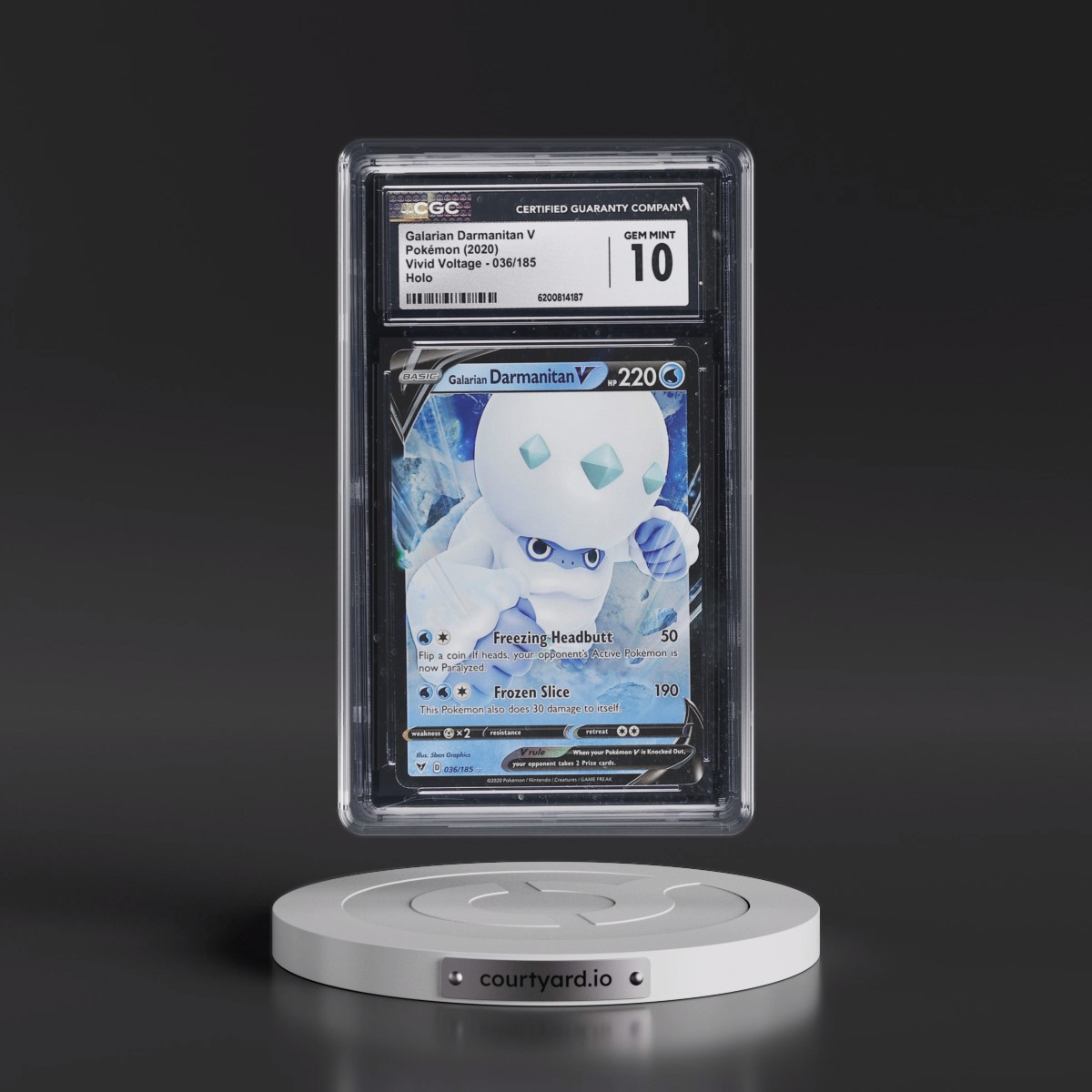 2020 Vivid Voltage #036/185 Galarian Darmanitan V - Holo (CGC 10 GEM MINT)