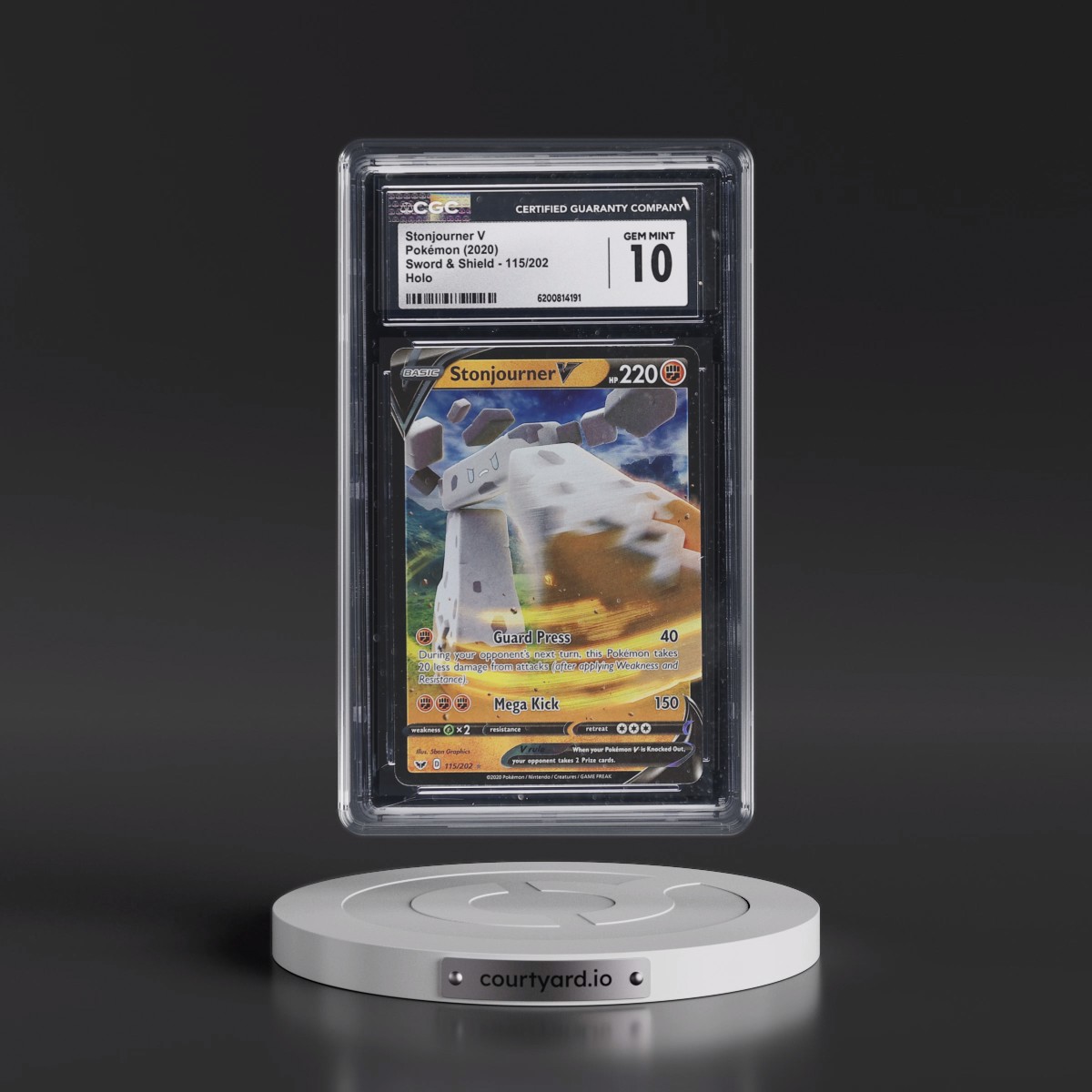 2020 Sword & Shield Stonjourner V - Holo #115/202 CGC 10