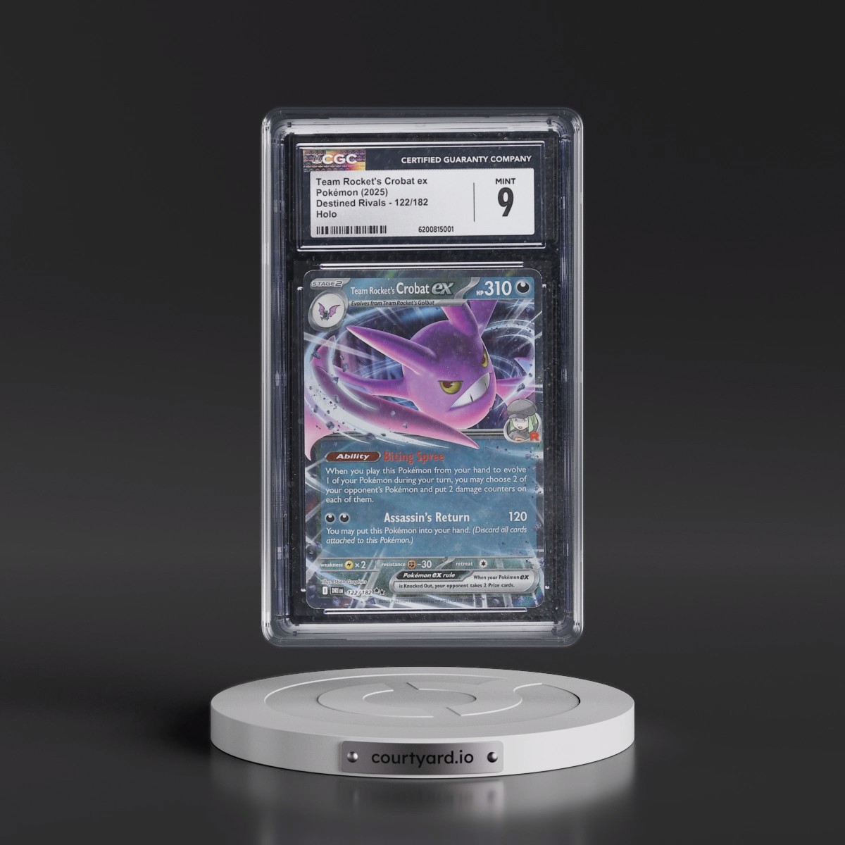 2025 Destined Rivals - DRI EN #122/182 Team Rocket's Crobat ex - Holo (CGC 9 MINT)