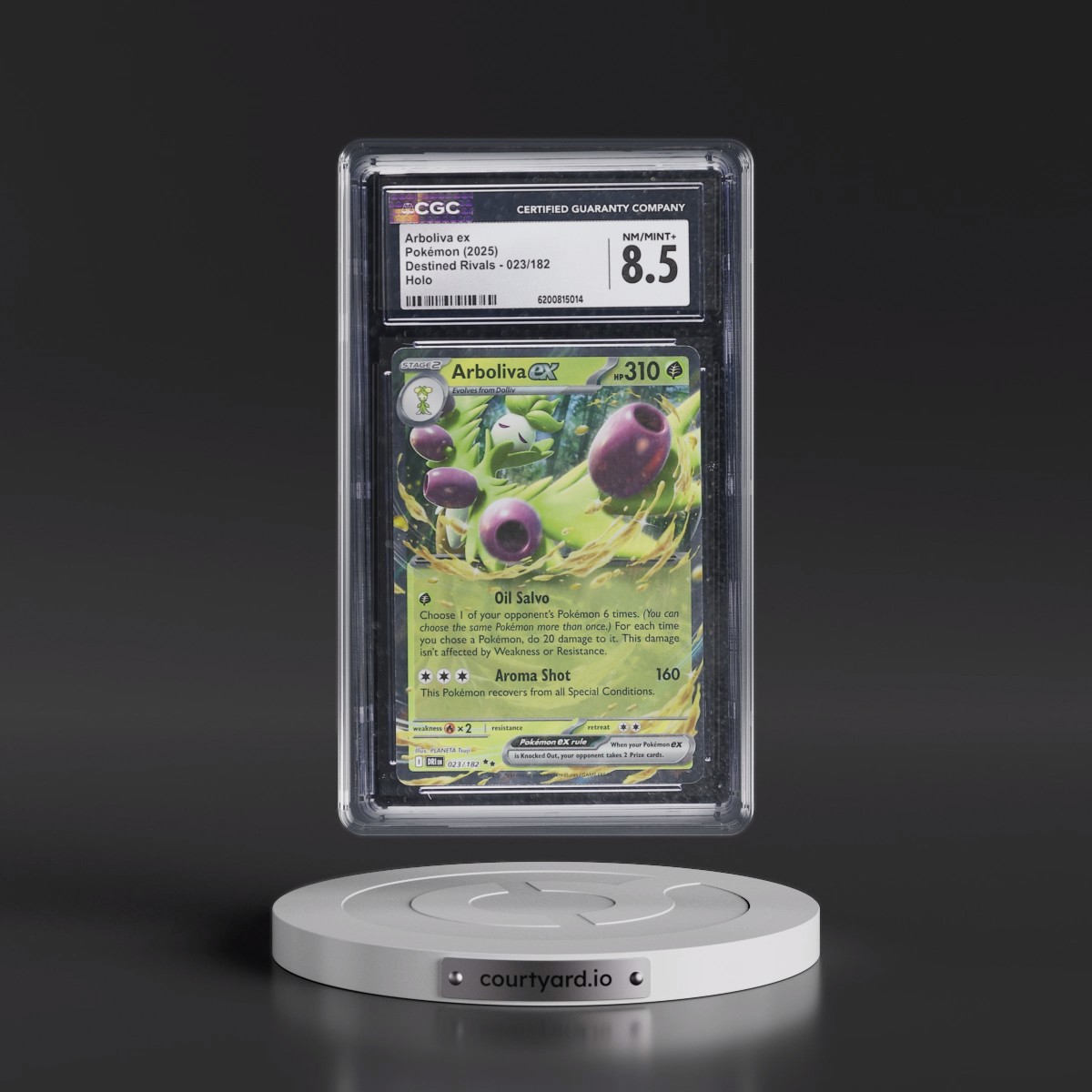 2025 Destined Rivals - DRI EN #023/182 Arboliva ex - Holo (CGC 8.5 NM-MT+)
