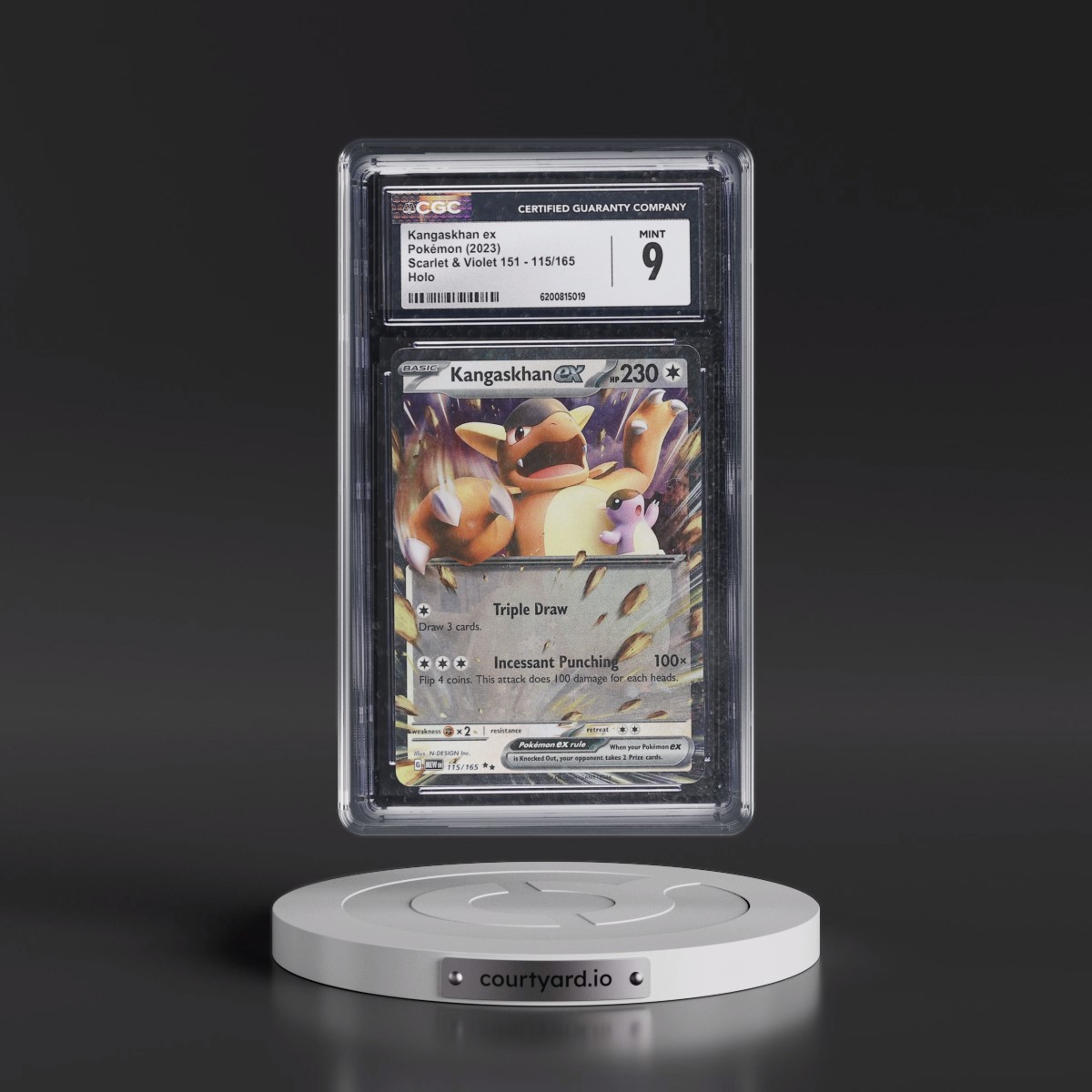 2023 Scarlet & Violet 151 - MEW EN #115/165 Kangaskhan ex - Holo (CGC 9 MINT)