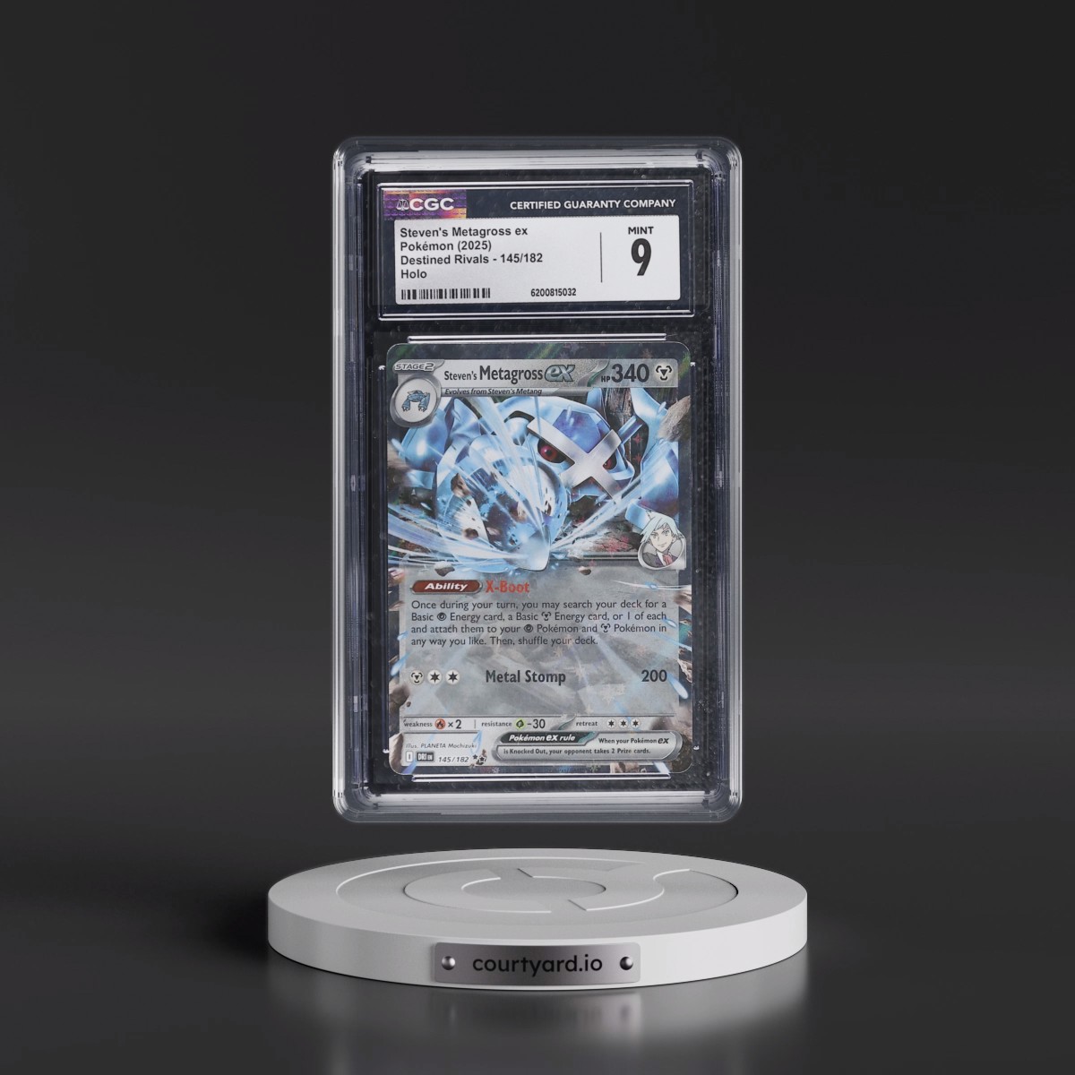 2025 Destined Rivals - DRI EN #145/182 Steven's Metagross ex - Holo (CGC 9 MINT)