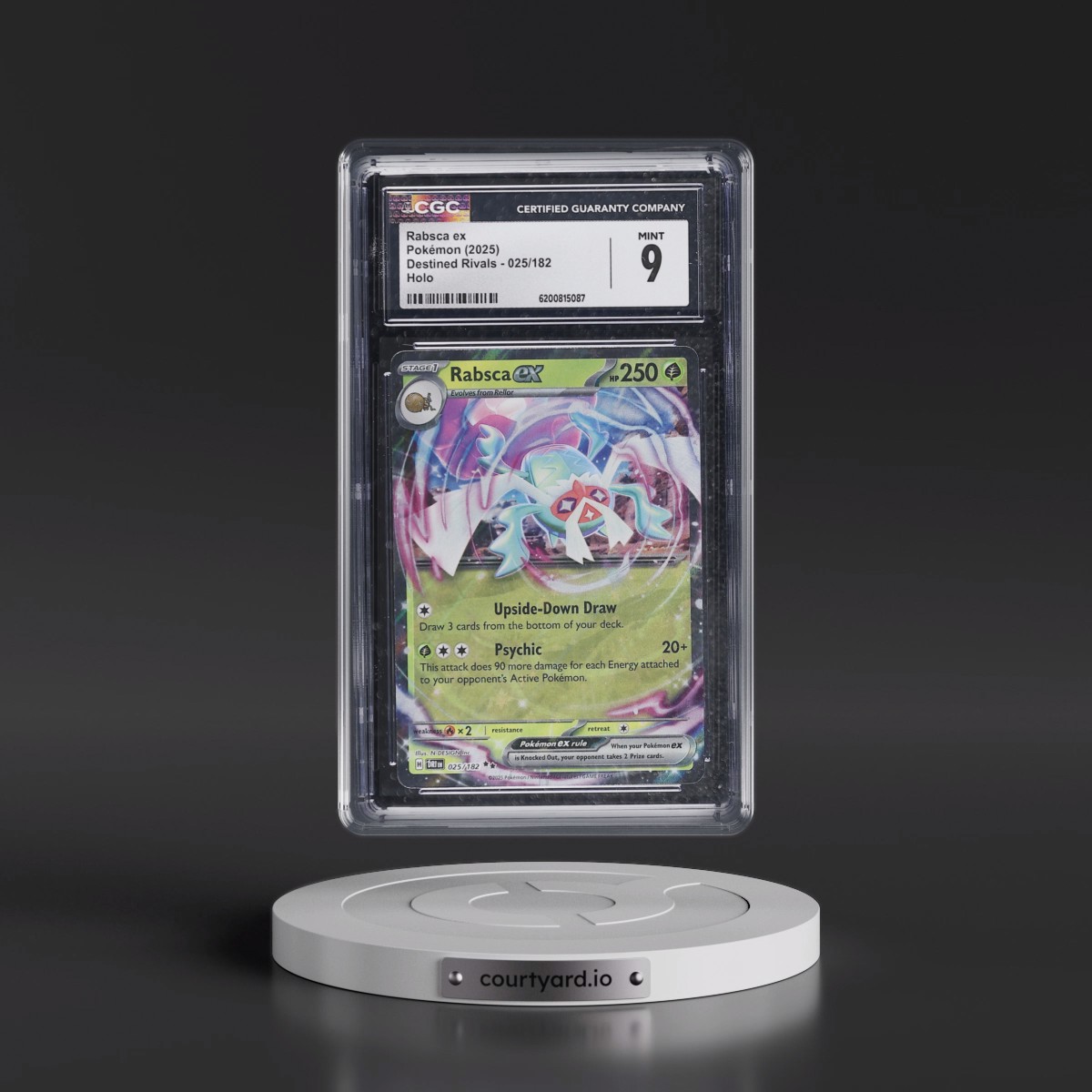 2025 Destined Rivals - DRI EN Rabsca ex - Holo #025/182 CGC 9