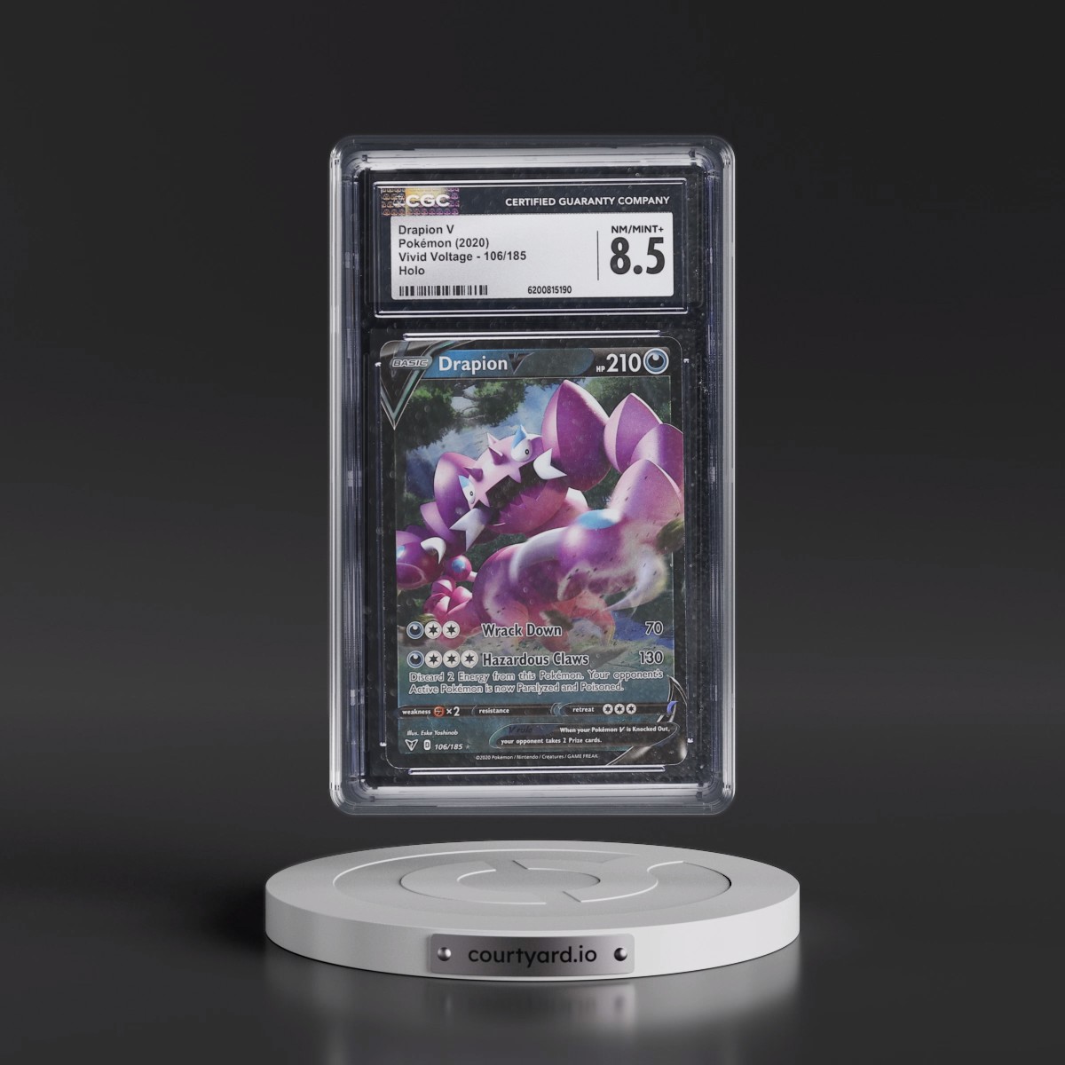 2020 Vivid Voltage Drapion V - Holo #106/185 CGC 8.5