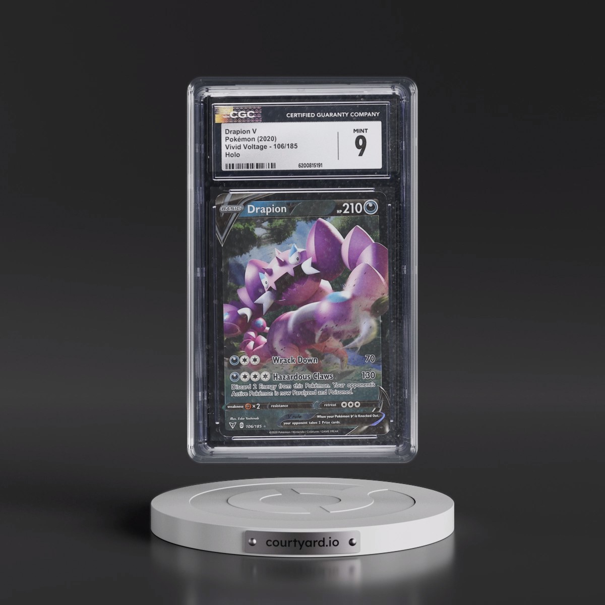 2020 Vivid Voltage Drapion V - Holo #106/185 CGC 9