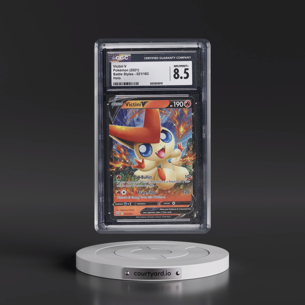2021 Battle Styles #021/163 Victini V - Holo (CGC 8.5 NM-MT+)