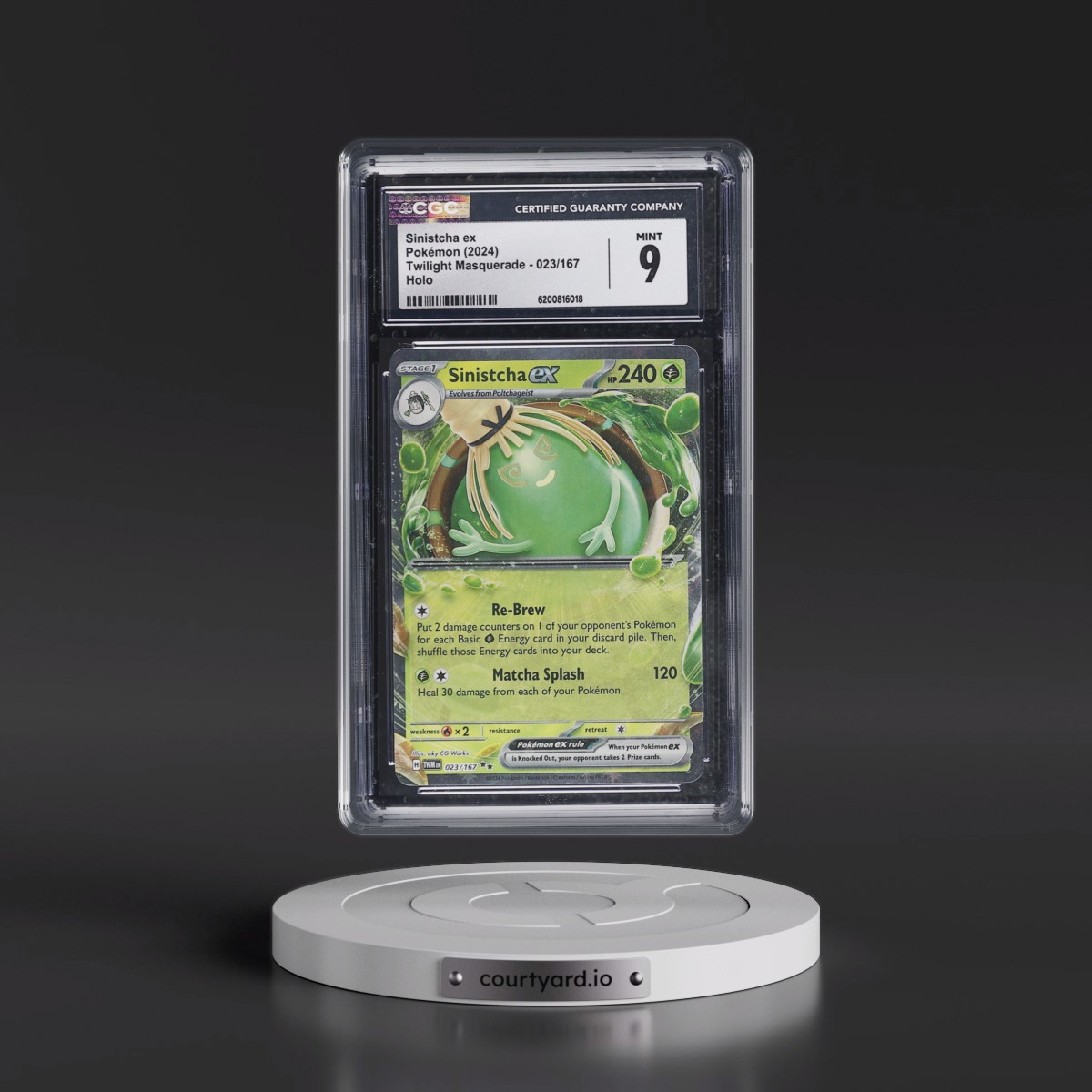 2024 Twilight Masquerade - TWM EN #023/167 Sinistcha ex - Holo (CGC 9 MINT)