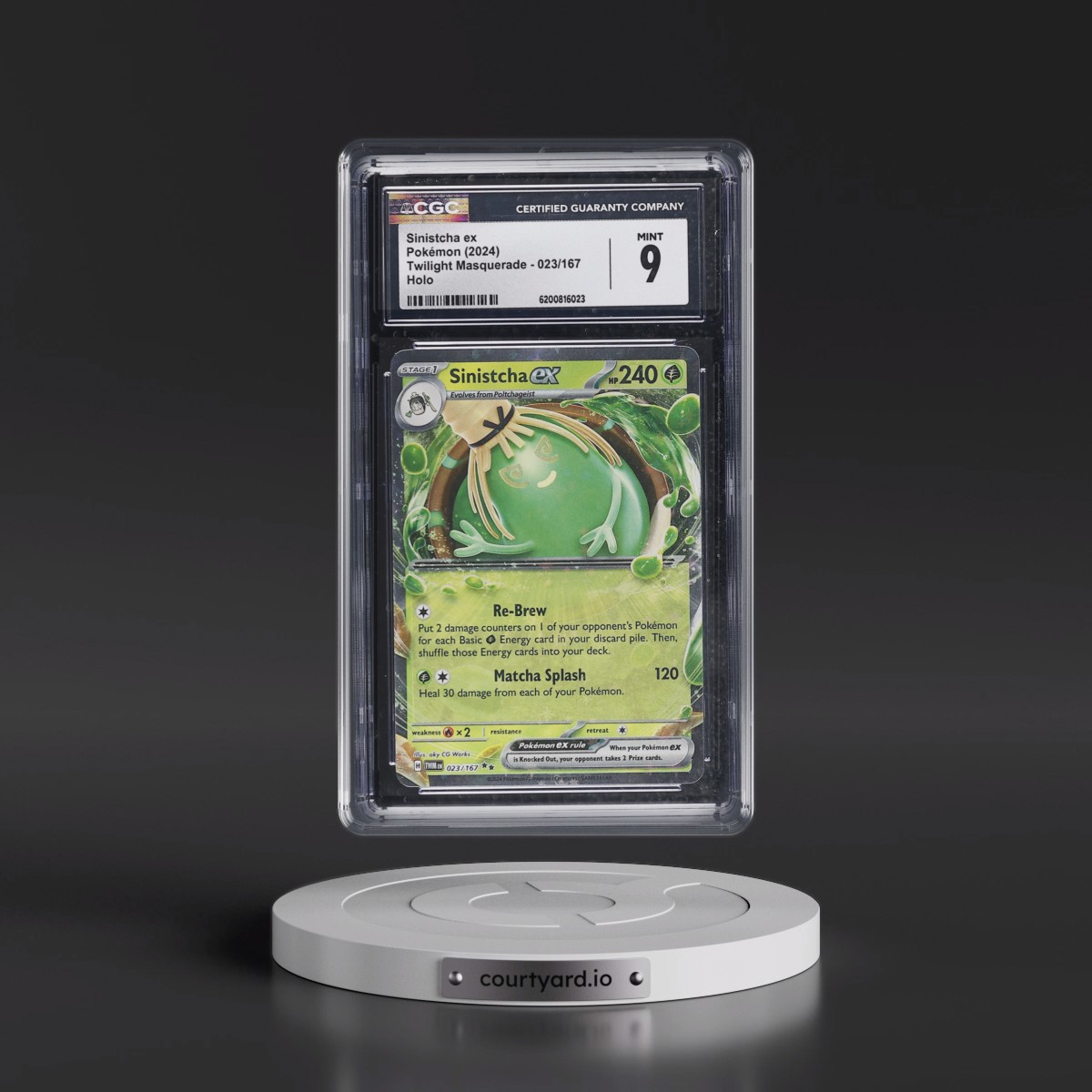 2024 Twilight Masquerade - TWM EN #023/167 Sinistcha ex - Holo (CGC 9 MINT)