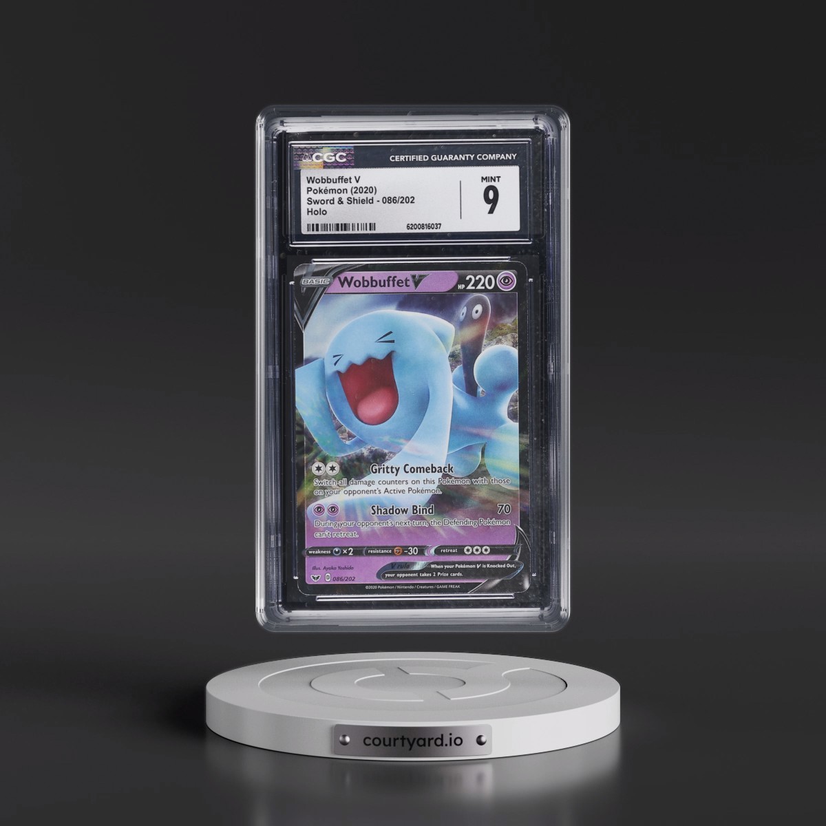 2020 Sword & Shield #086/202 Wobbuffet V - Holo (CGC 9 MINT)
