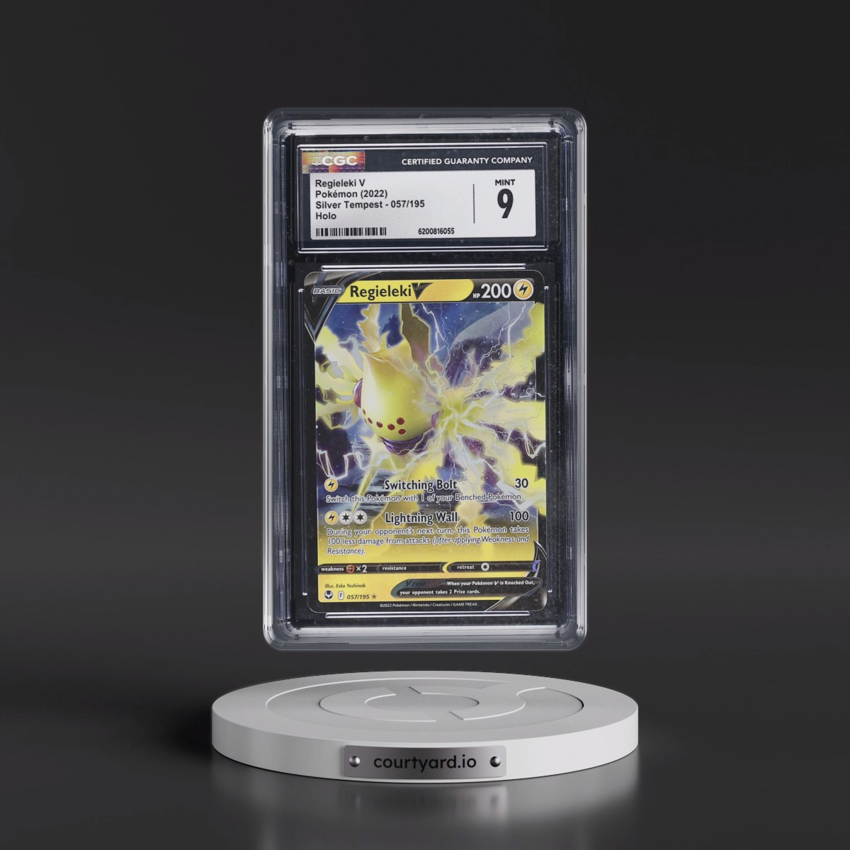 2022 Silver Tempest #057/195 Regieleki V - Holo (CGC 9 MINT)