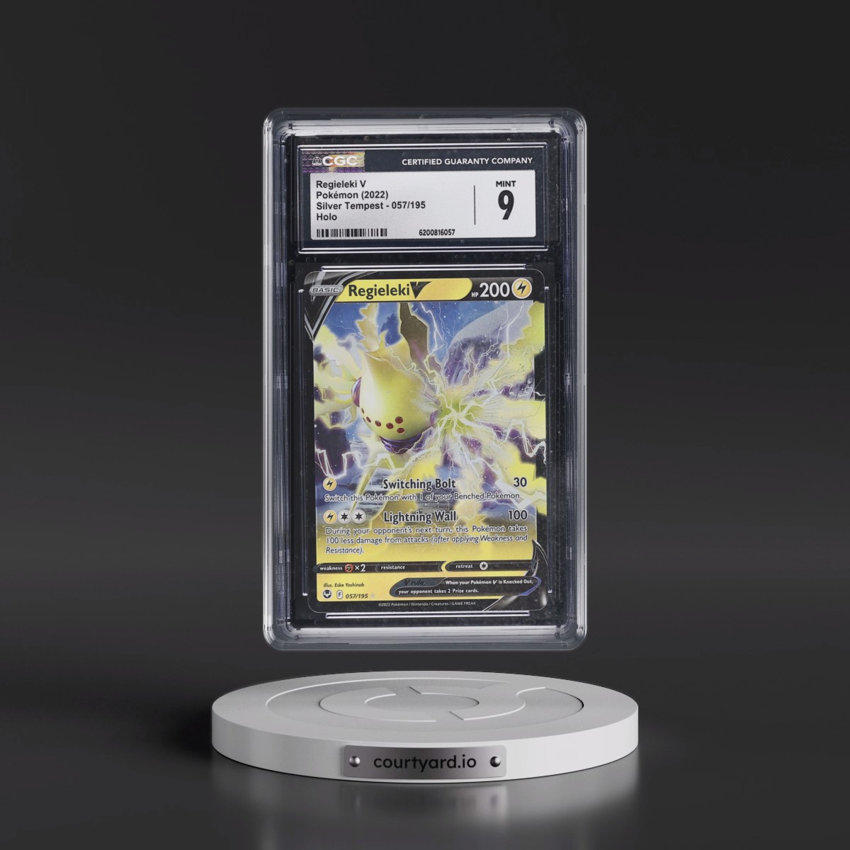 2022 Silver Tempest #057/195 Regieleki V - Holo (CGC 9 MINT)