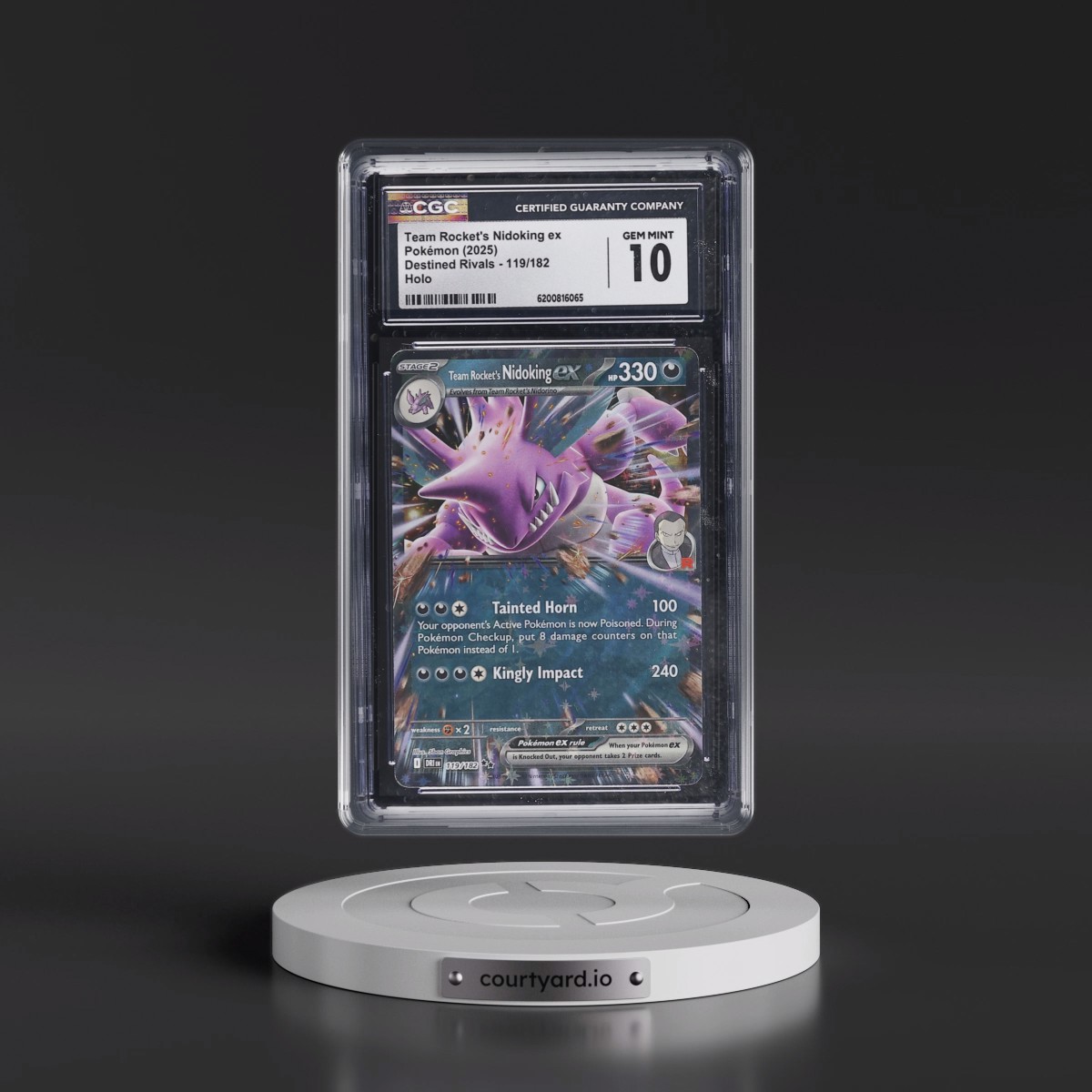 2025 Destined Rivals - DRI EN #119/182 Team Rocket's Nidoking ex - Holo (CGC 10 GEM MINT)