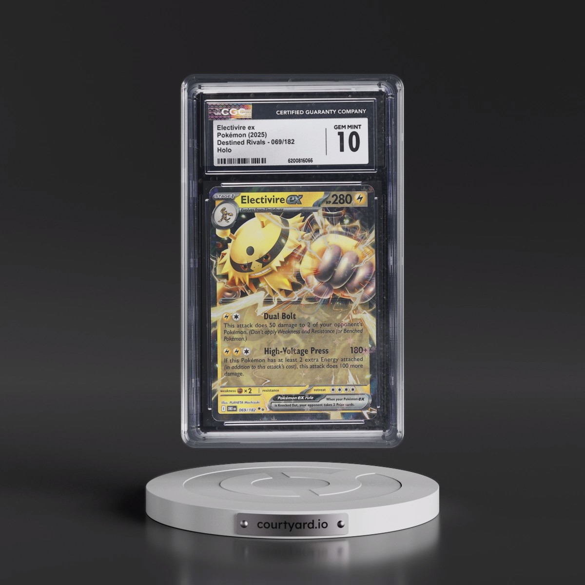 2025 Destined Rivals - DRI EN #069/182 Electivire ex - Holo (CGC 10 GEM MINT)