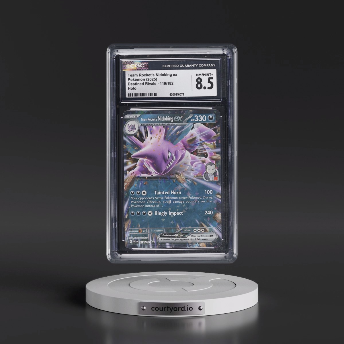 2025 Destined Rivals - DRI EN #119/182 Team Rocket's Nidoking ex - Holo (CGC 8.5 NM-MT+)