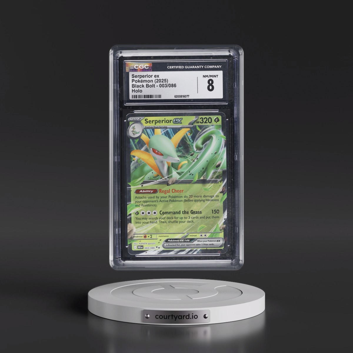 2025 Black Bolt - BLK EN #003/086 Serperior ex - Holo (CGC 8 NM-MT)