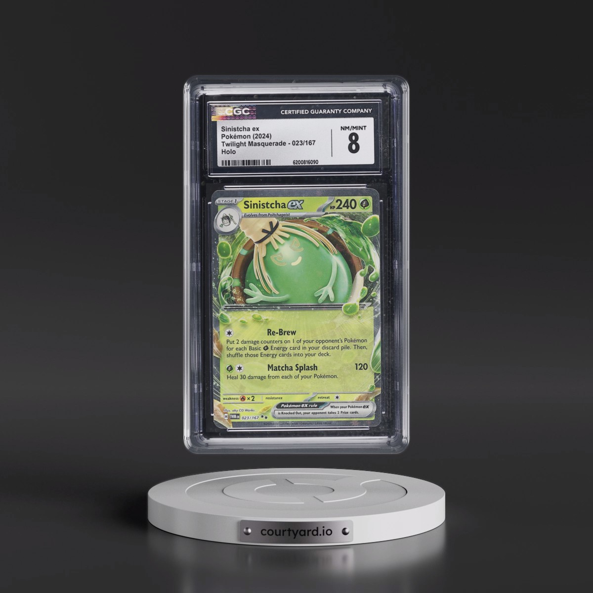 2024 Twilight Masquerade - TWM EN #023/167 Sinistcha ex - Holo (CGC 8 NM-MT)
