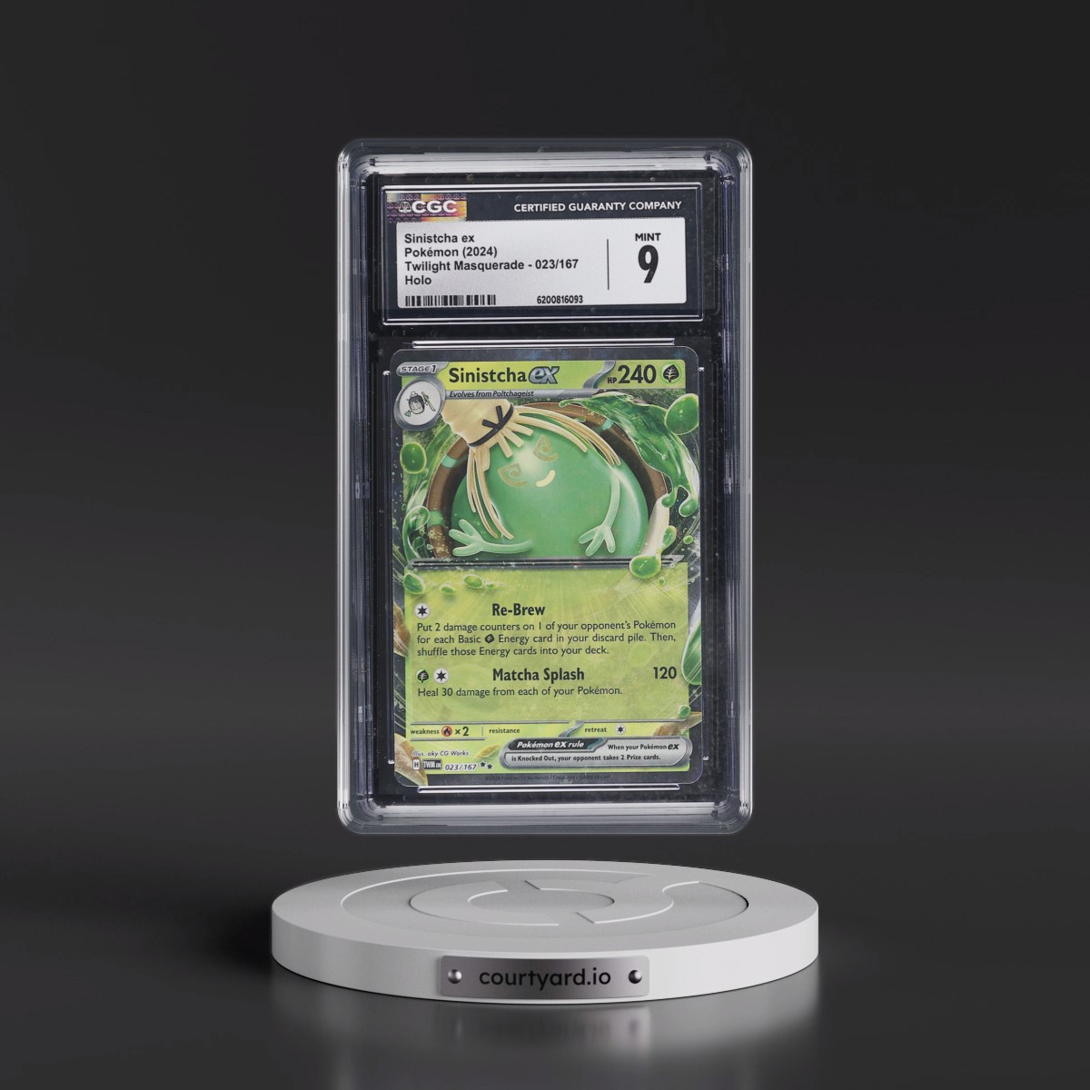 2024 Twilight Masquerade - TWM EN #023/167 Sinistcha ex - Holo (CGC 9 MINT)