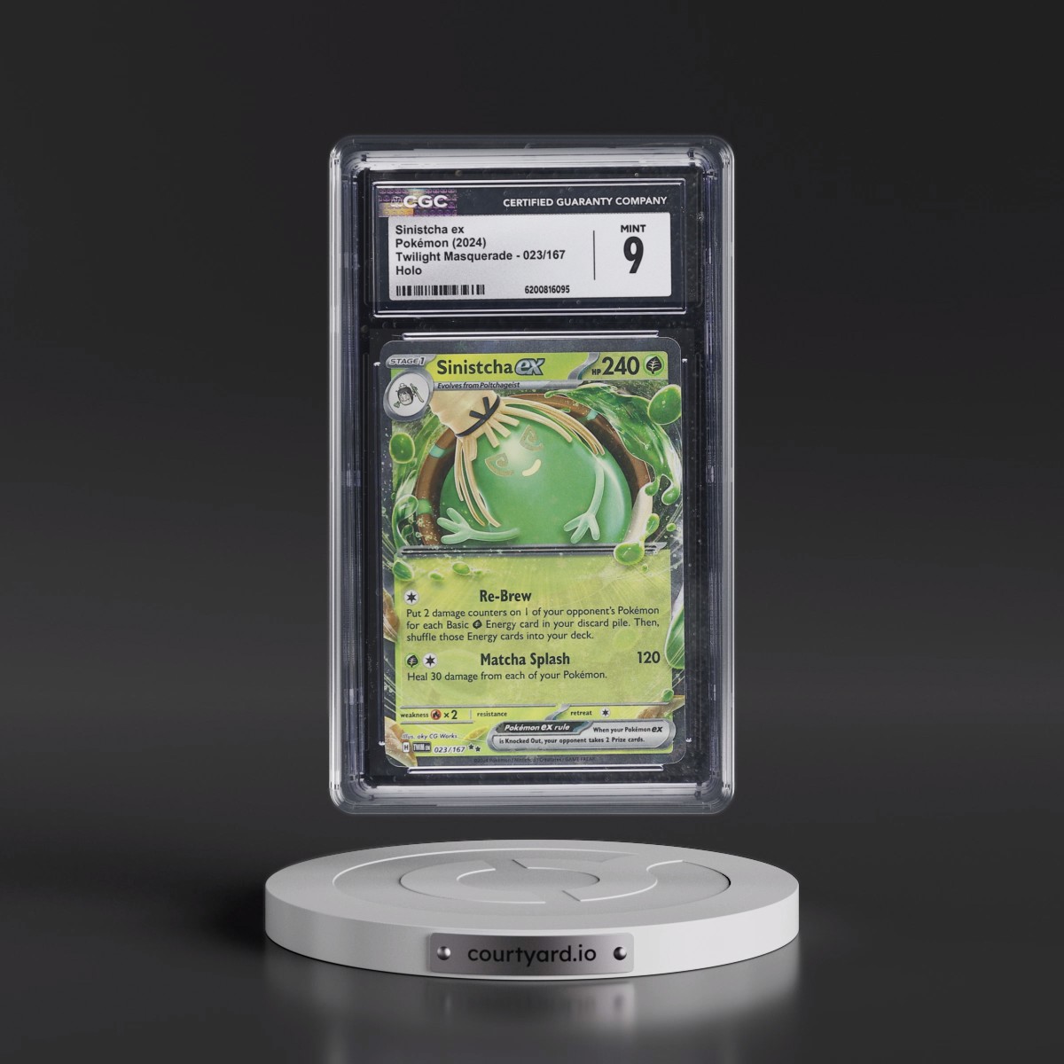 2024 Twilight Masquerade - TWM EN #023/167 Sinistcha ex - Holo (CGC 9 MINT)