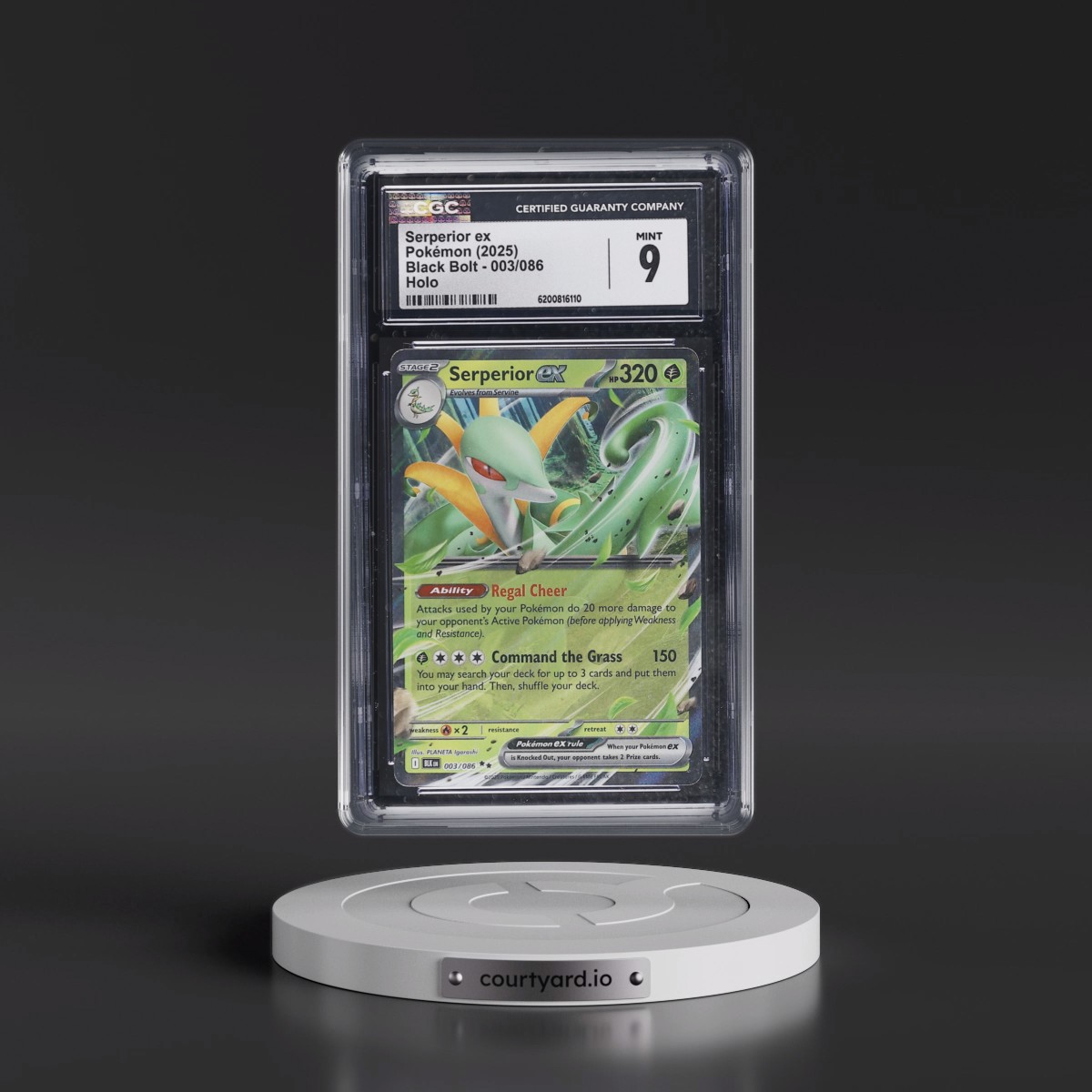 2025 Black Bolt - BLK EN #003/086 Serperior ex - Holo (CGC 9 MINT)