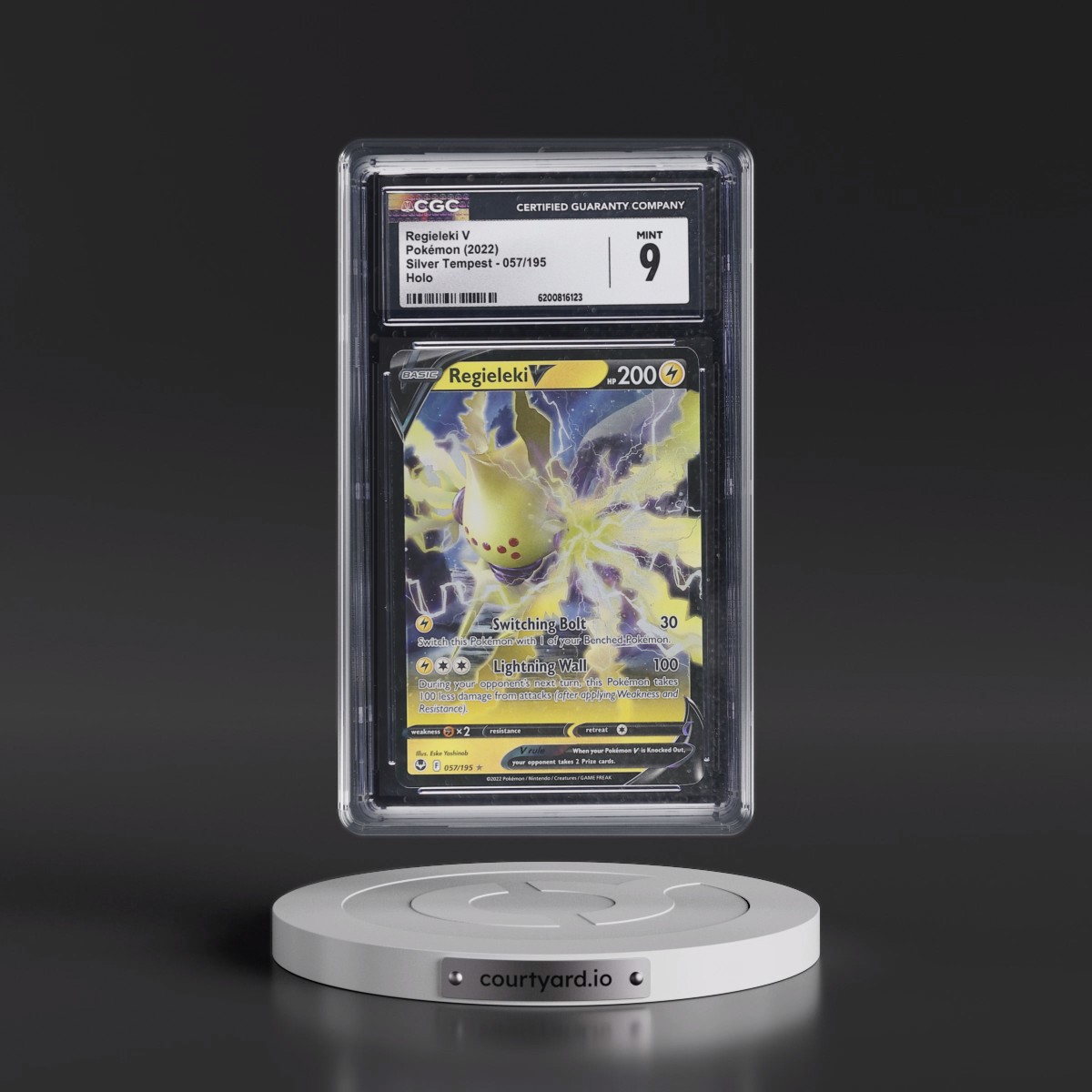 2022 Silver Tempest #057/195 Regieleki V - Holo (CGC 9 MINT)