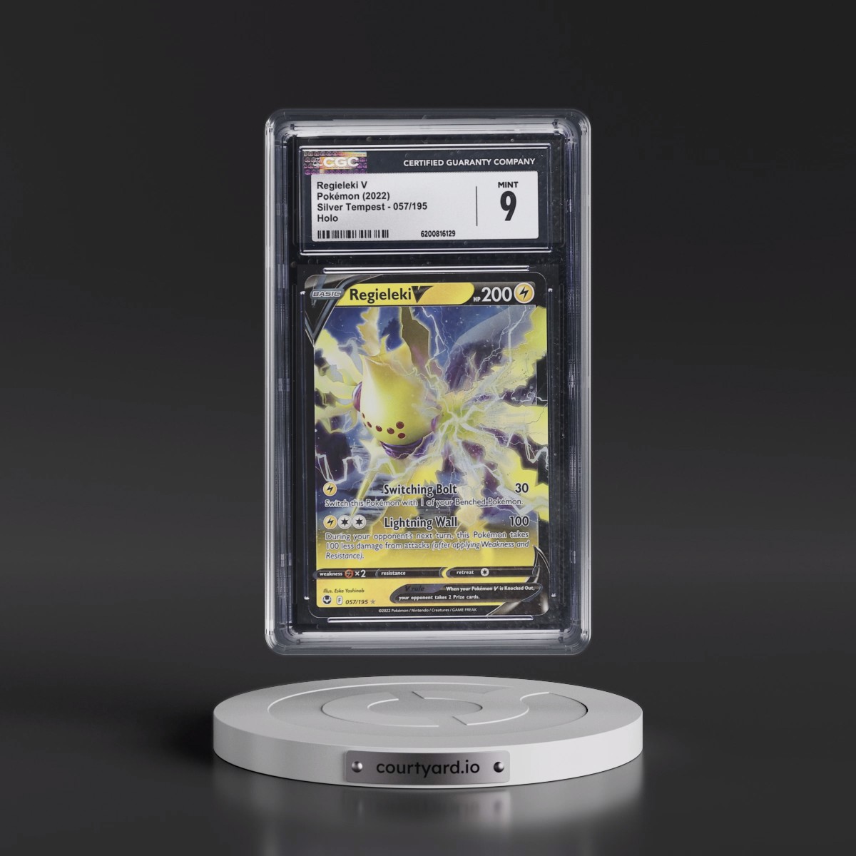 2022 Silver Tempest #057/195 Regieleki V - Holo (CGC 9 MINT)