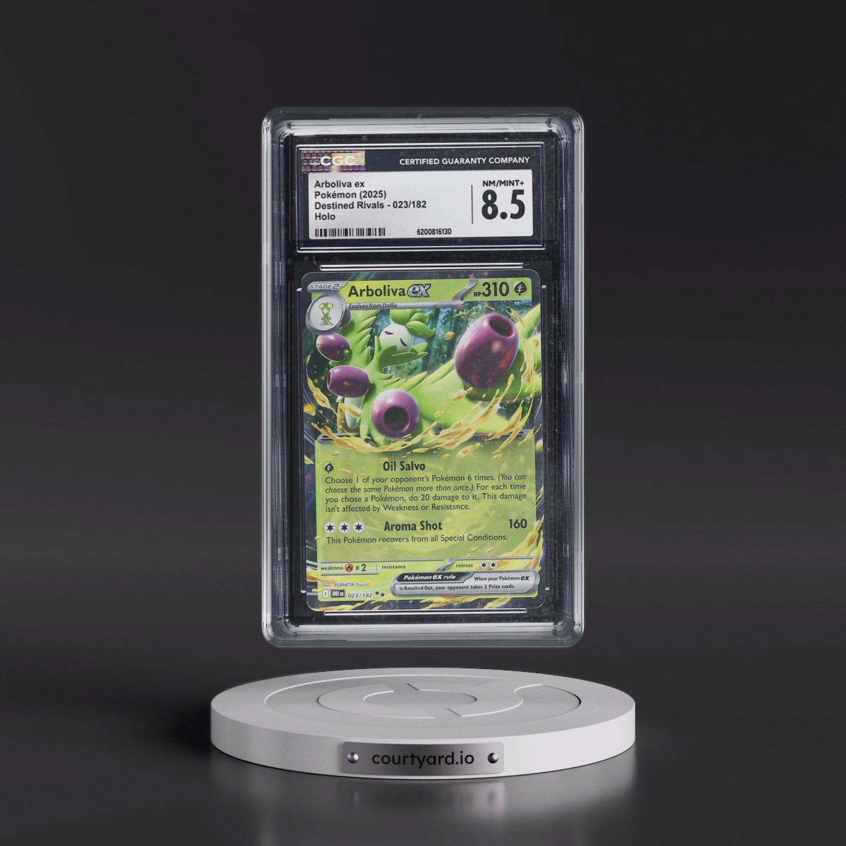 2025 Destined Rivals - DRI EN #023/182 Arboliva ex - Holo (CGC 8.5 NM-MT+)