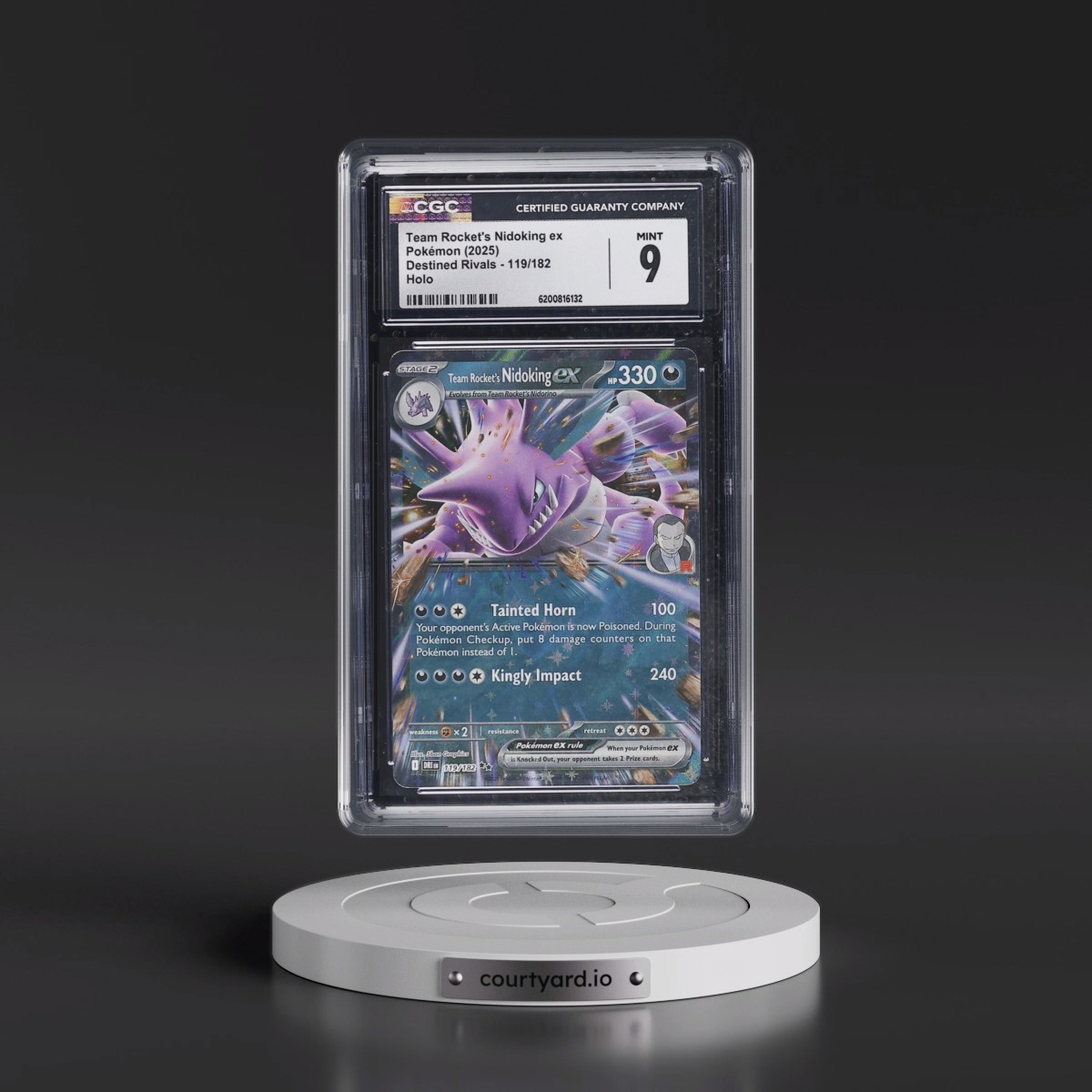 2025 Destined Rivals - DRI EN #119/182 Team Rocket's Nidoking ex - Holo (CGC 9 MINT)