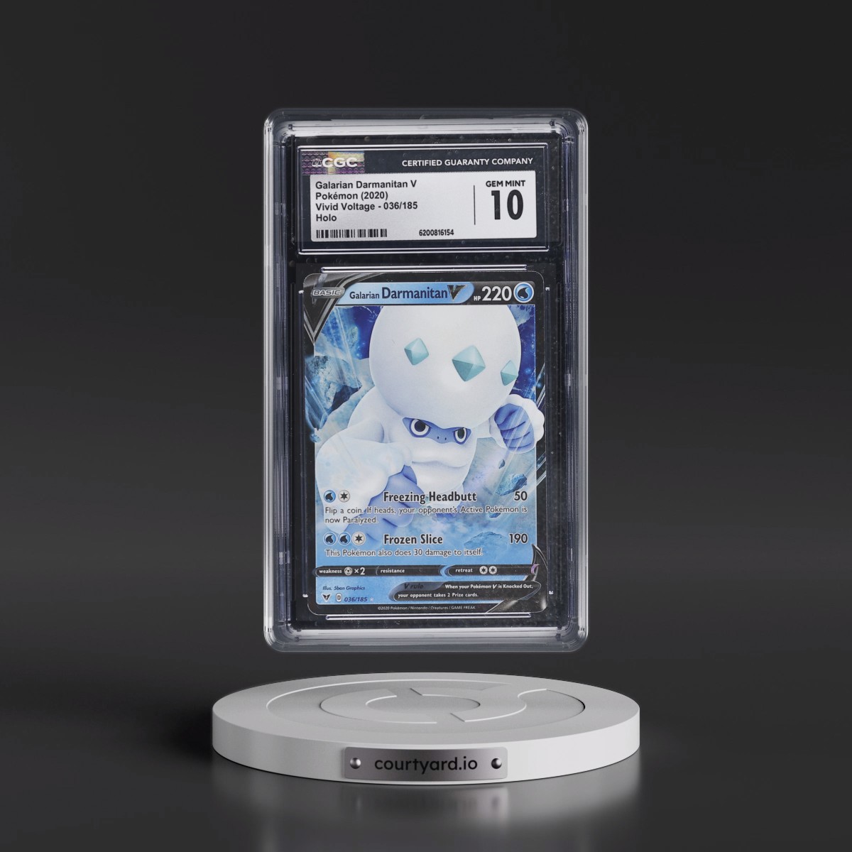 2020 Vivid Voltage #036/185 Galarian Darmanitan V - Holo (CGC 10 GEM MINT)