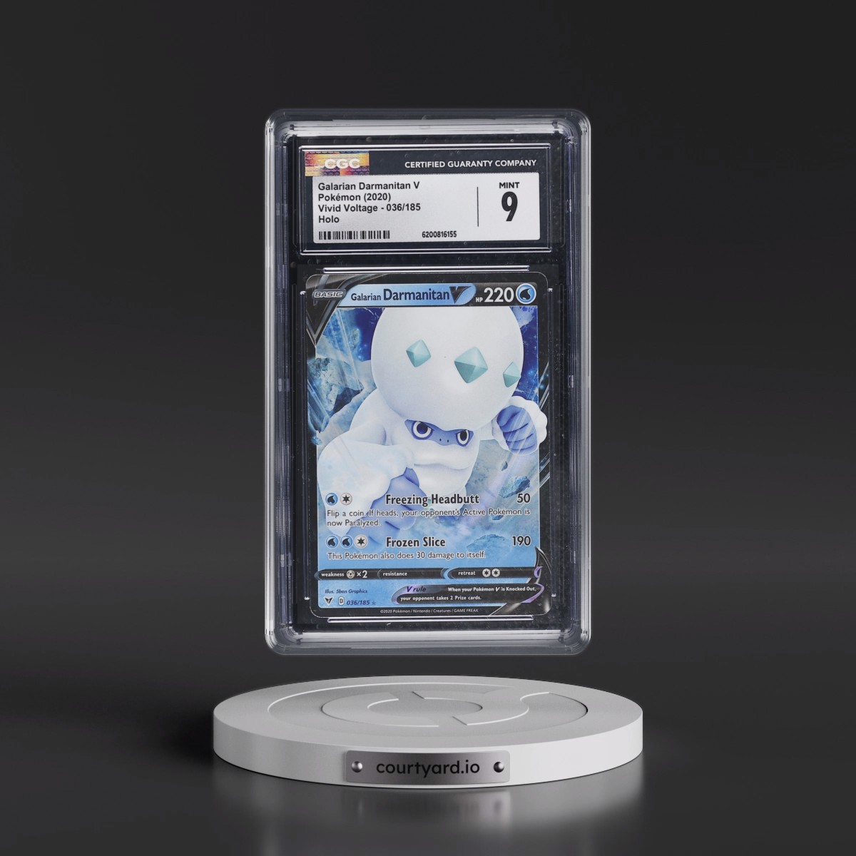 2020 Vivid Voltage #036/185 Galarian Darmanitan V - Holo (CGC 9 MINT)