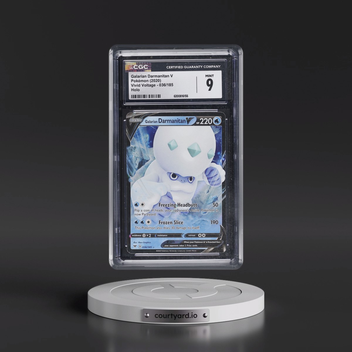 2020 Vivid Voltage #036/185 Galarian Darmanitan V - Holo (CGC 9 MINT)