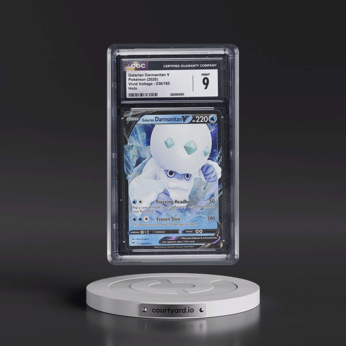 2020 Vivid Voltage #036/185 Galarian Darmanitan V - Holo (CGC 9 MINT)