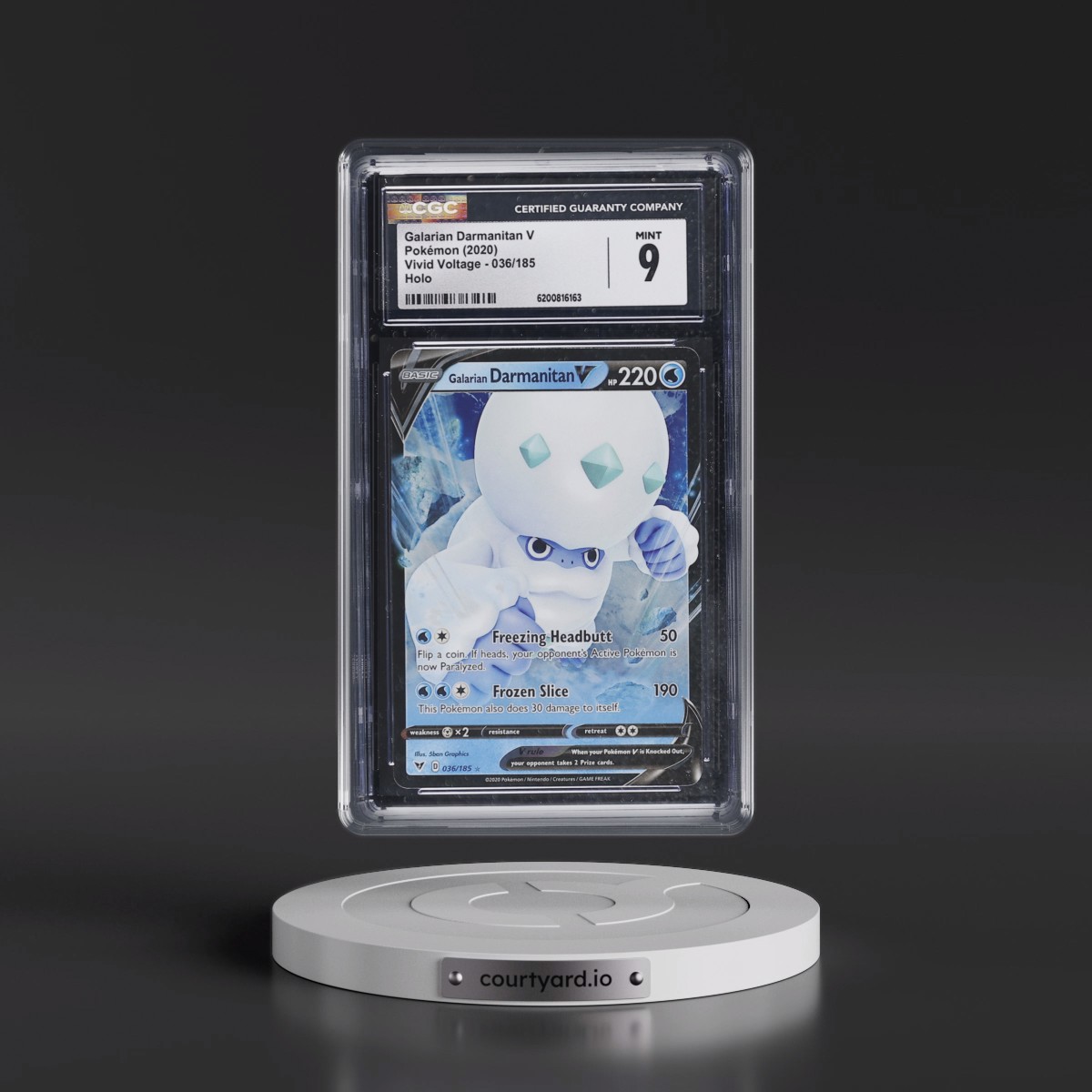 2020 Vivid Voltage #036/185 Galarian Darmanitan V - Holo (CGC 9 MINT)