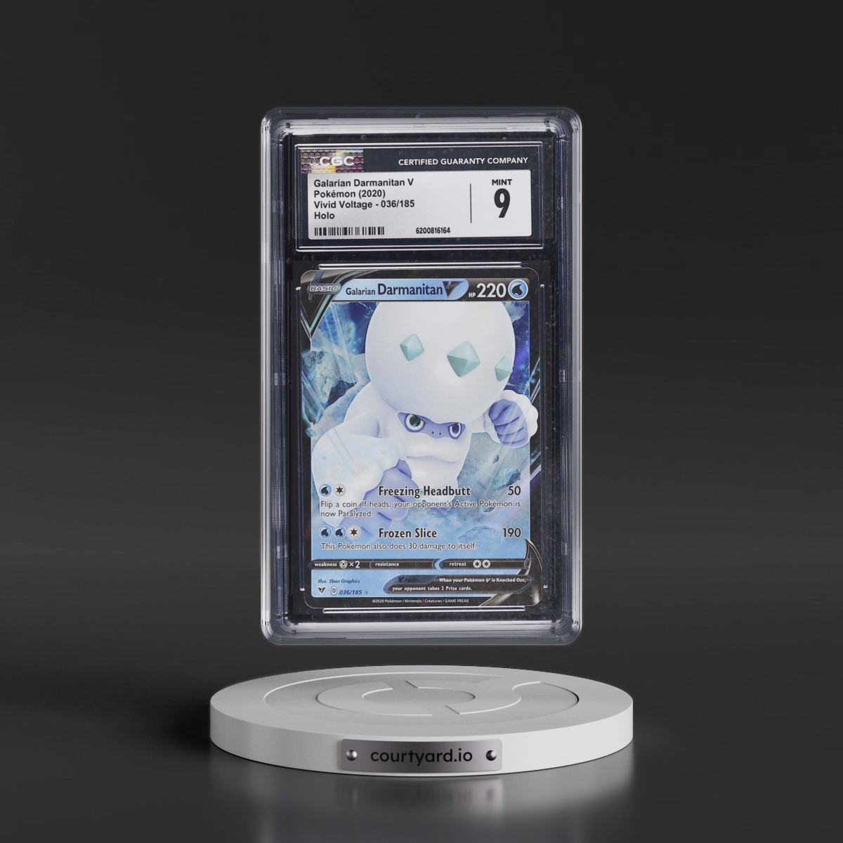 2020 Vivid Voltage #036/185 Galarian Darmanitan V - Holo (CGC 9 MINT)